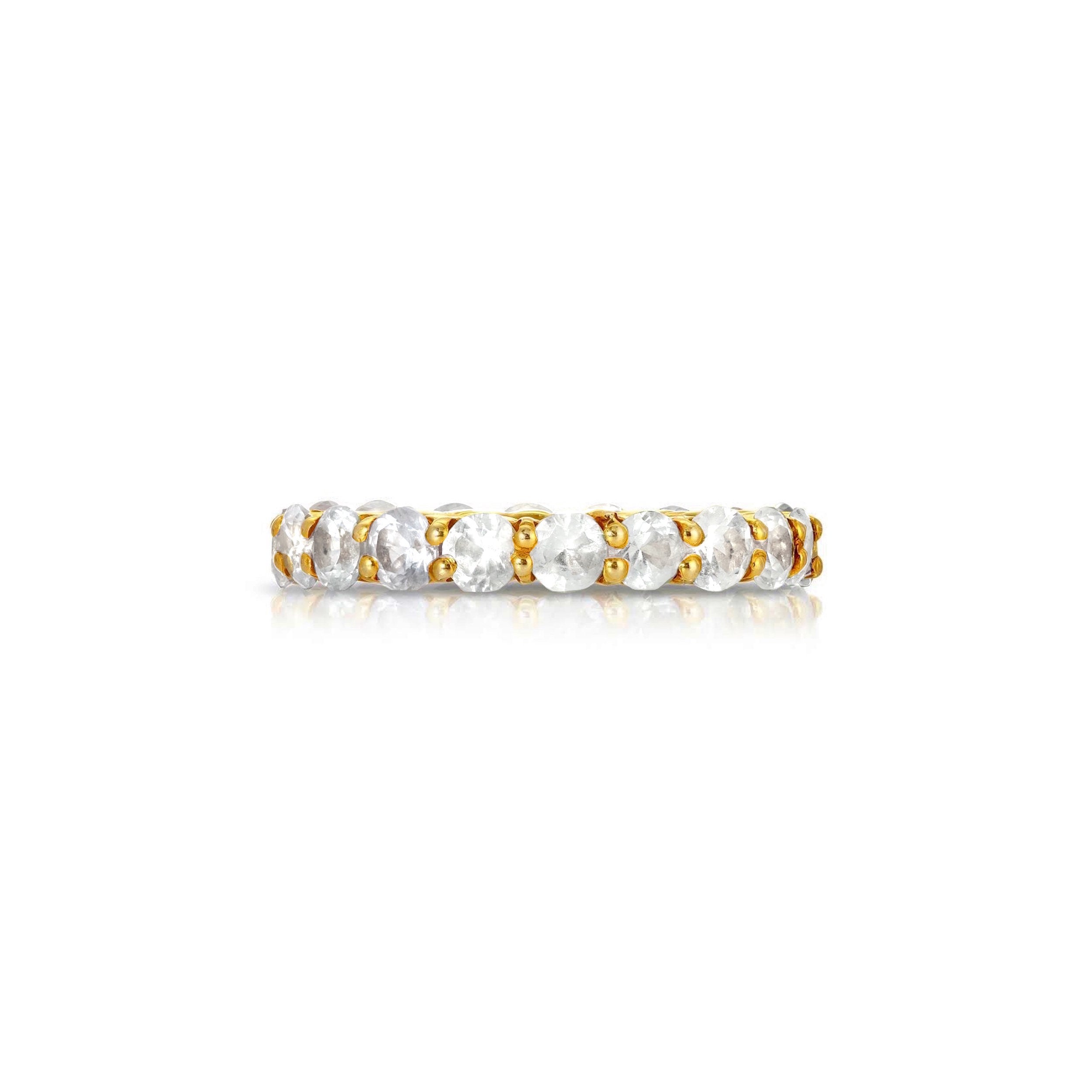 Glacier White Sapphire Eternity Band