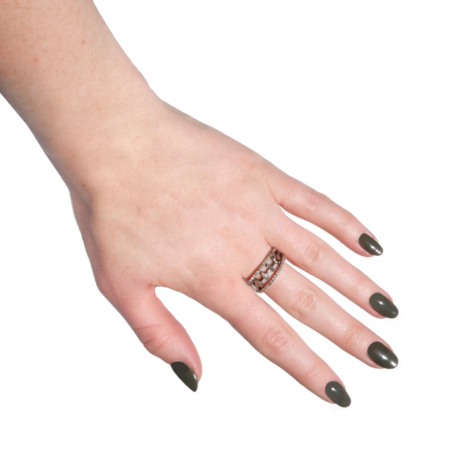 Grey Diamond Baguette Band