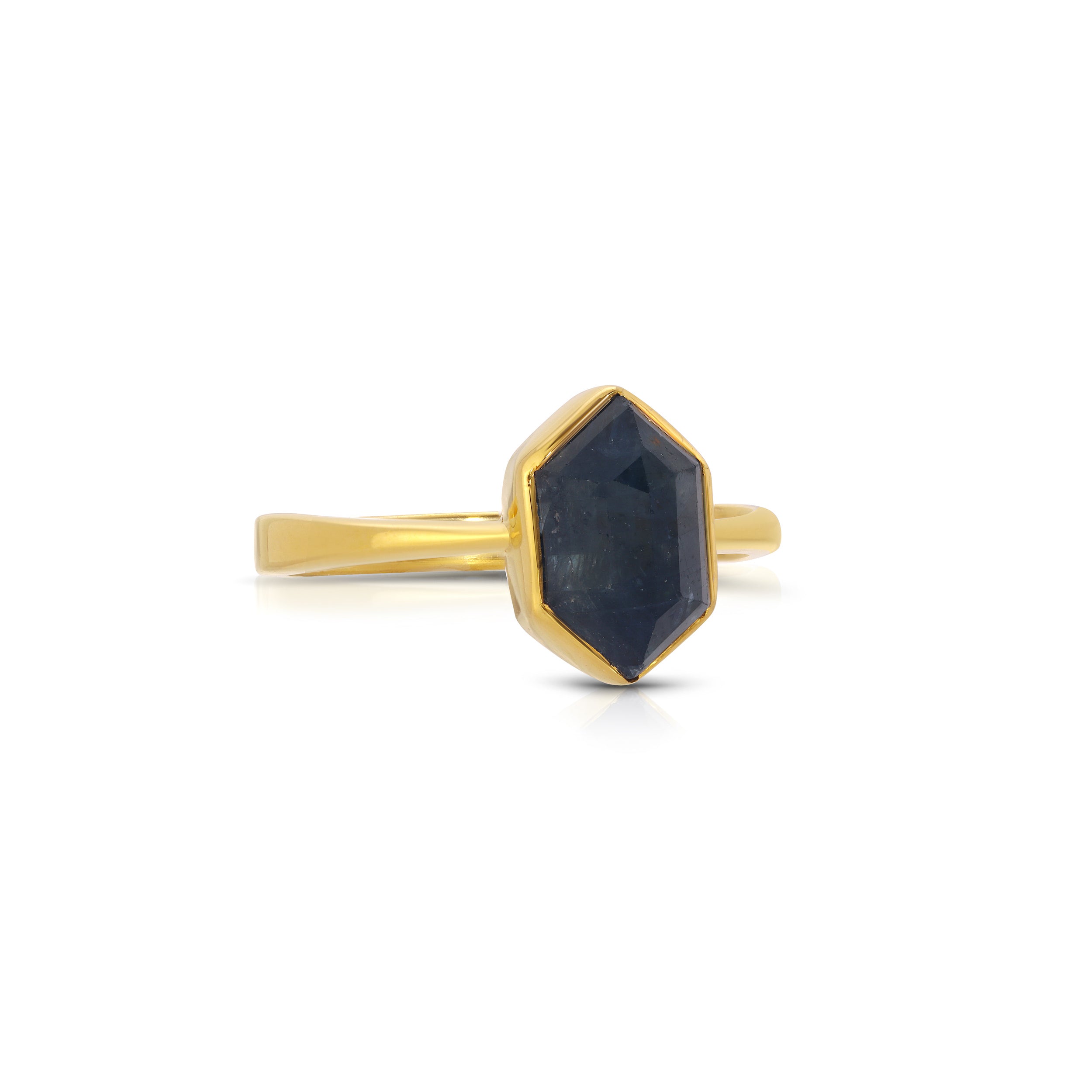 Honeycomb Blue Sapphire Ring