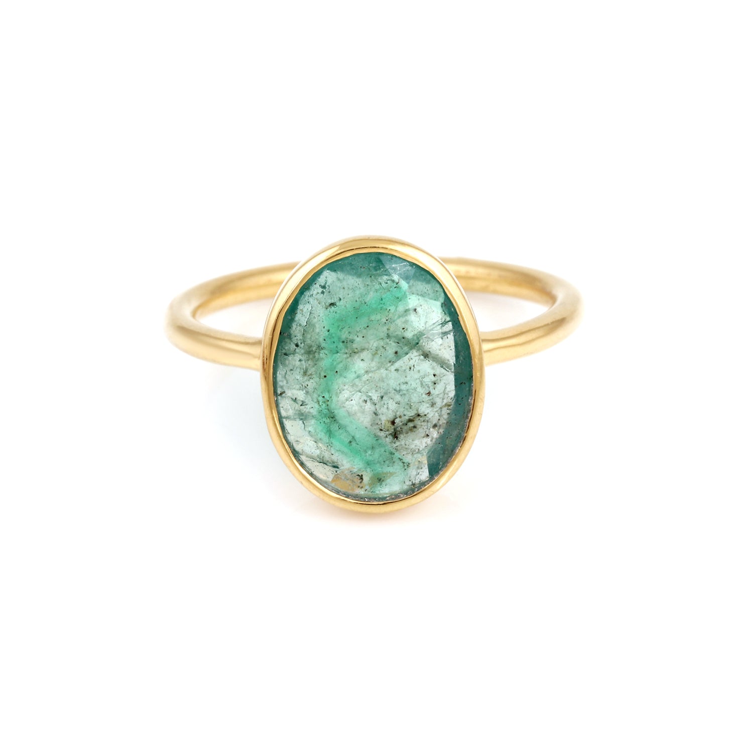 Emerald Oval Signet Ring