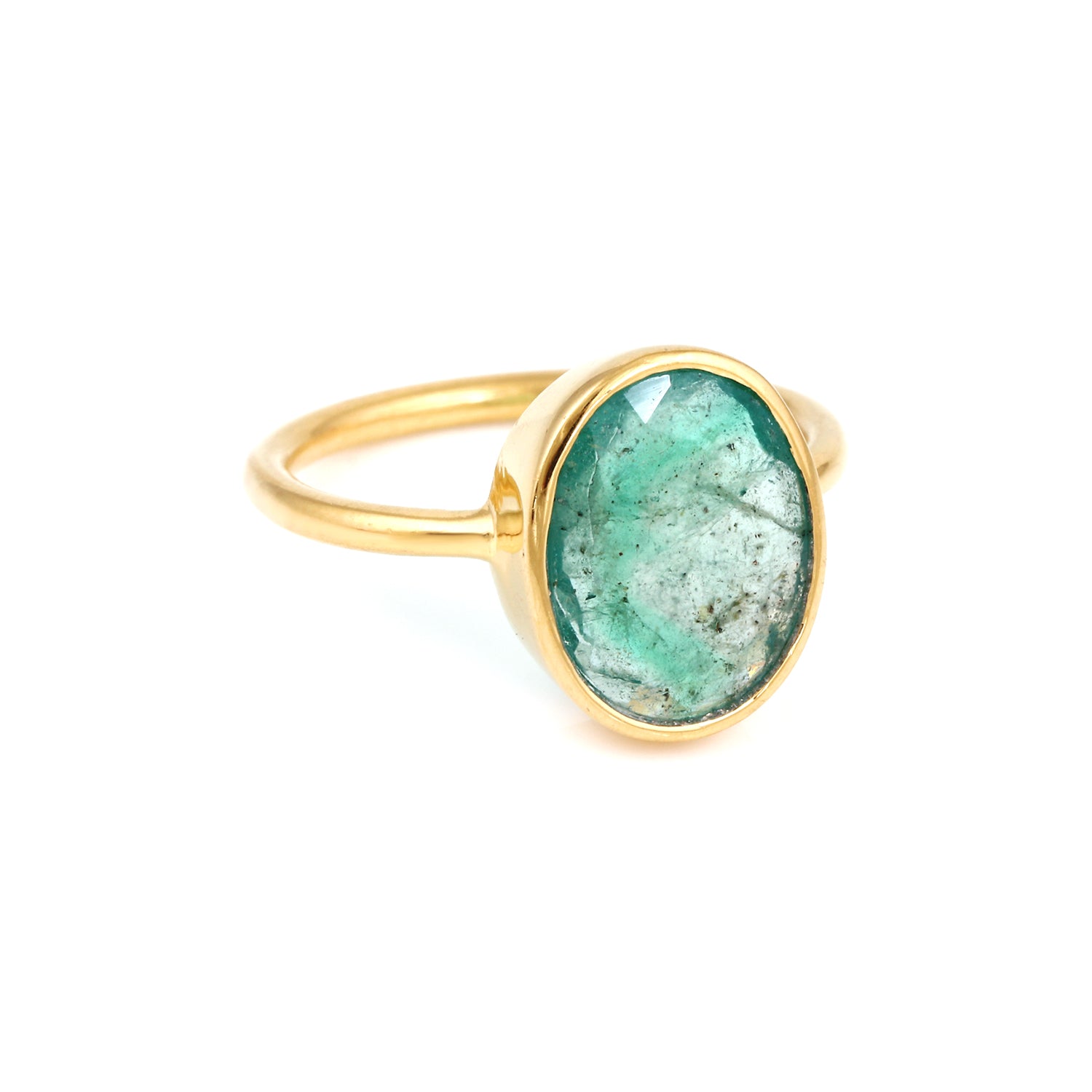 Emerald Oval Signet Ring