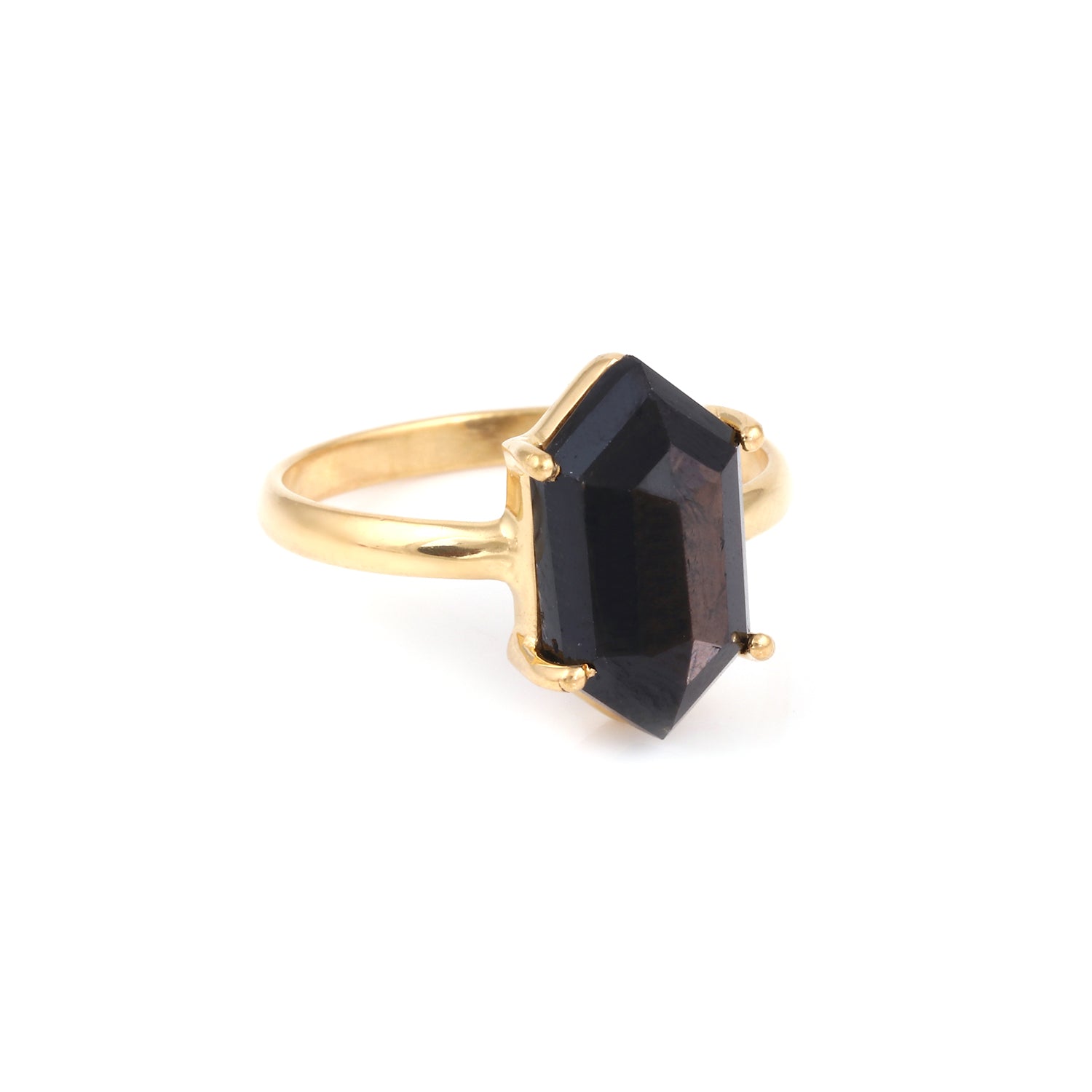 Honeycomb Black Sapphire Ring
