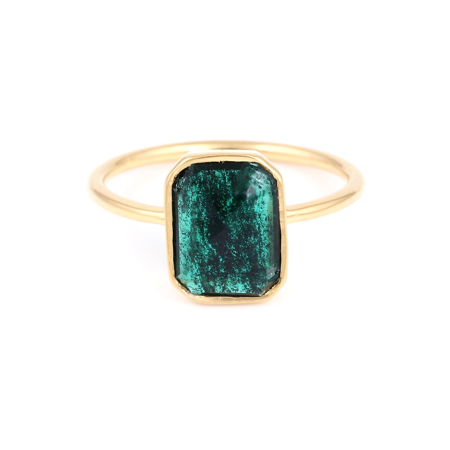 Emerald Eight Signet Ring