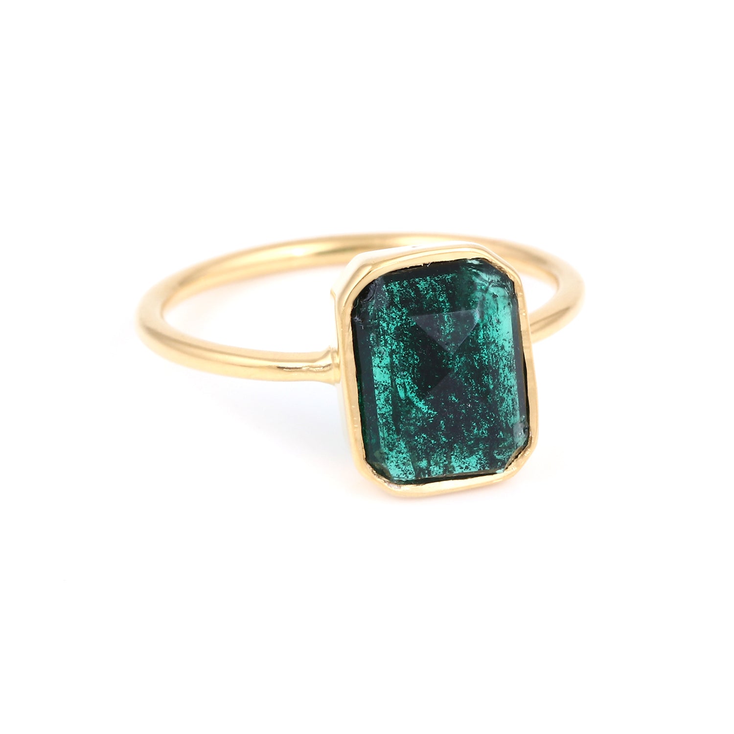 Emerald Eight Signet Ring