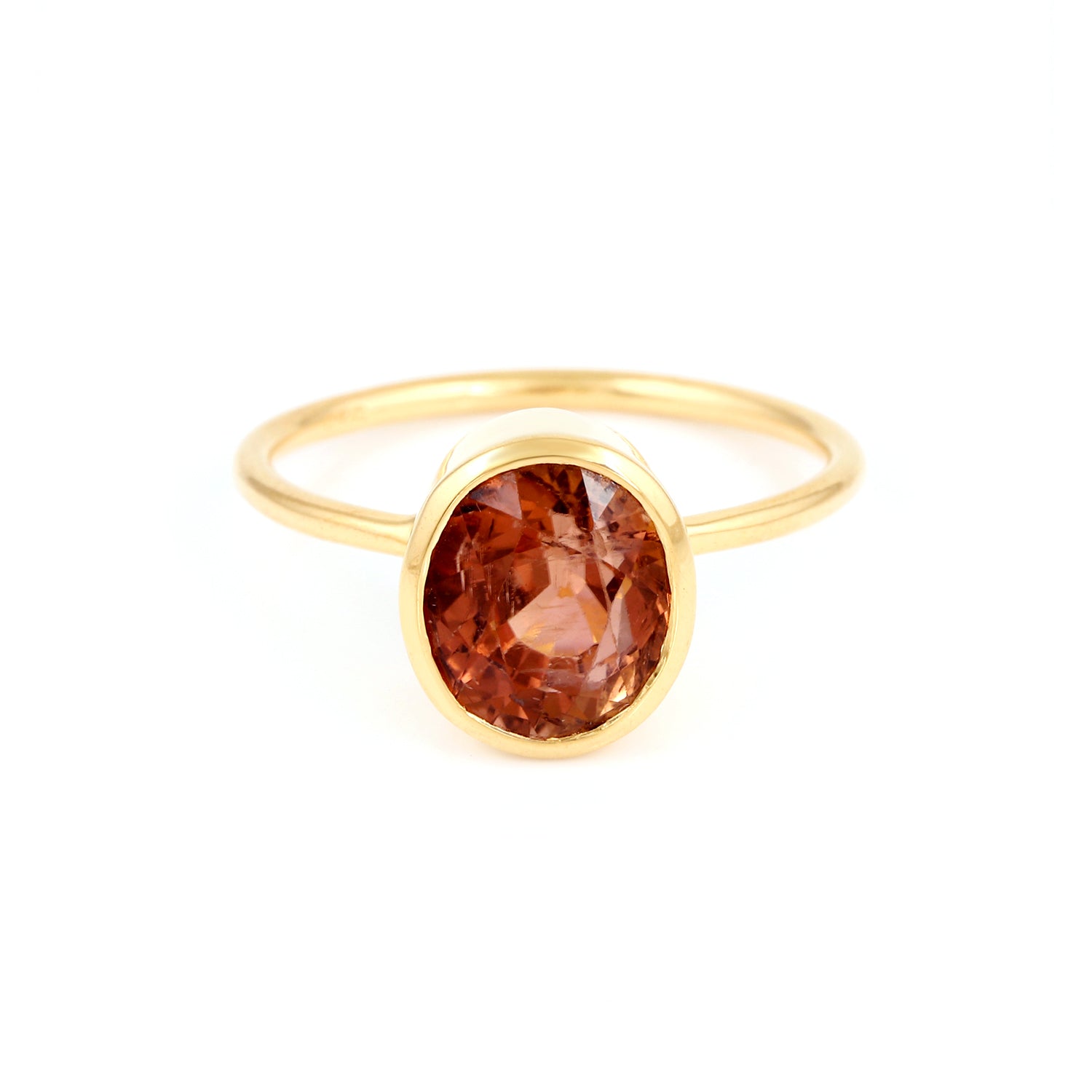 Brown Tourmaline Signet Ring