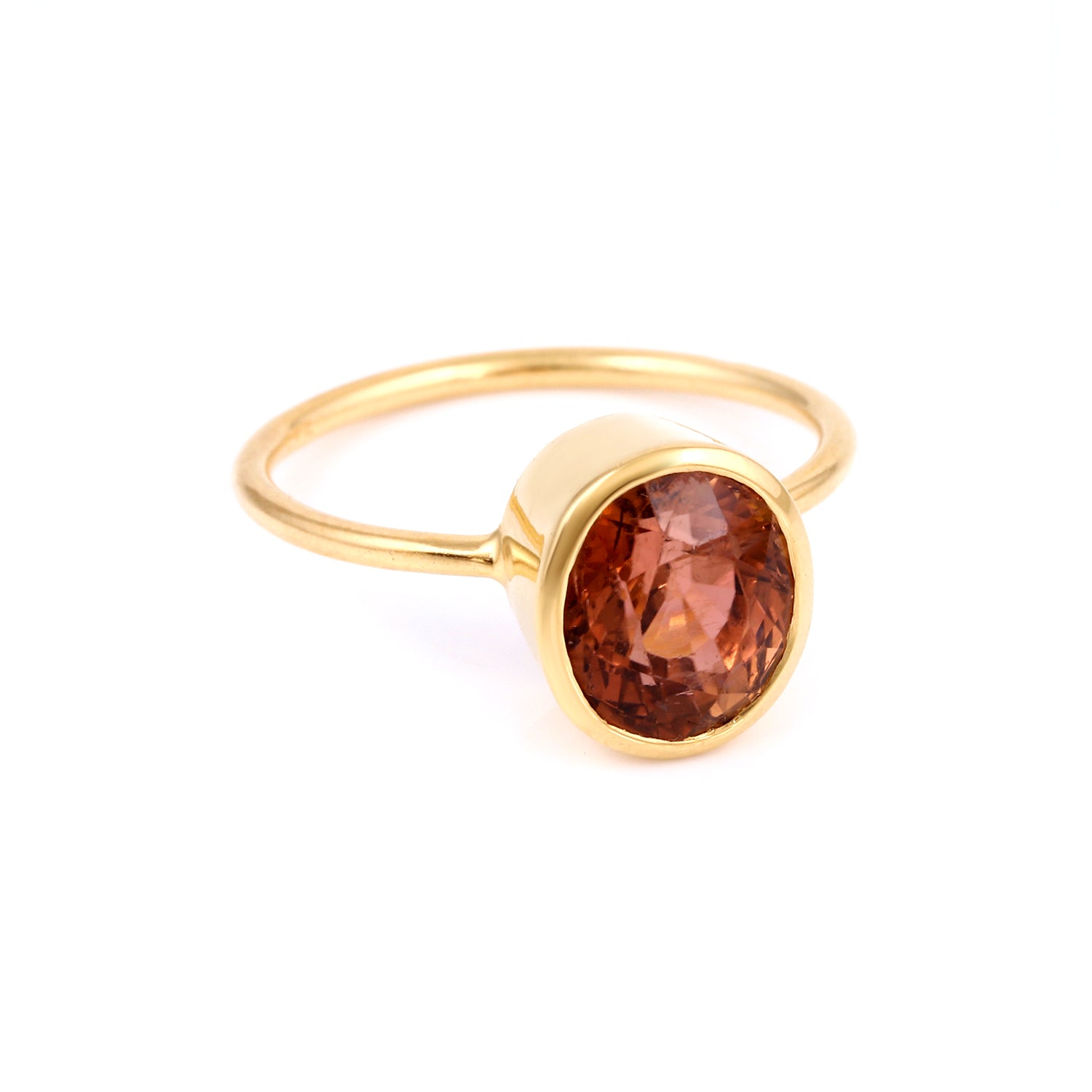 Brown Tourmaline Signet Ring