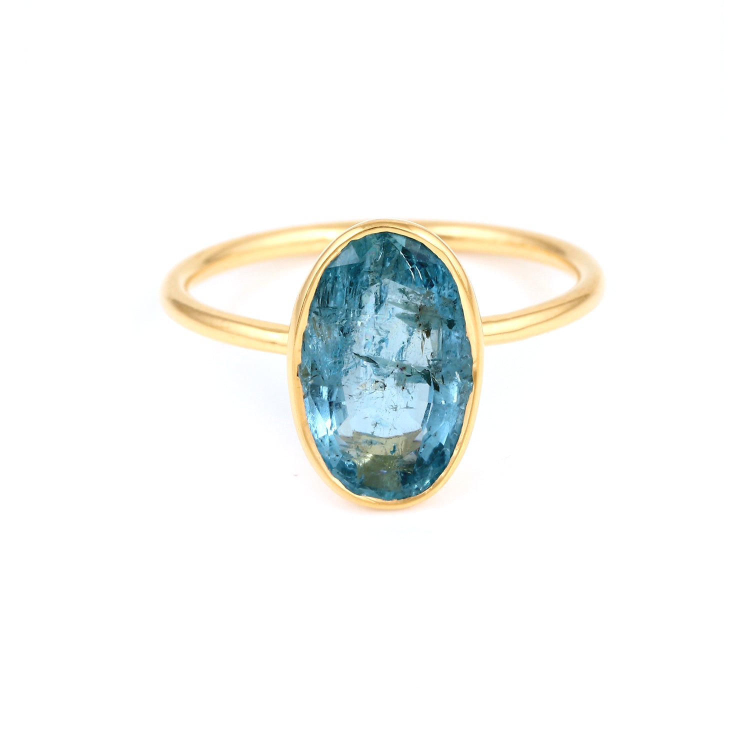 Azure Tourmaline Signet Ring