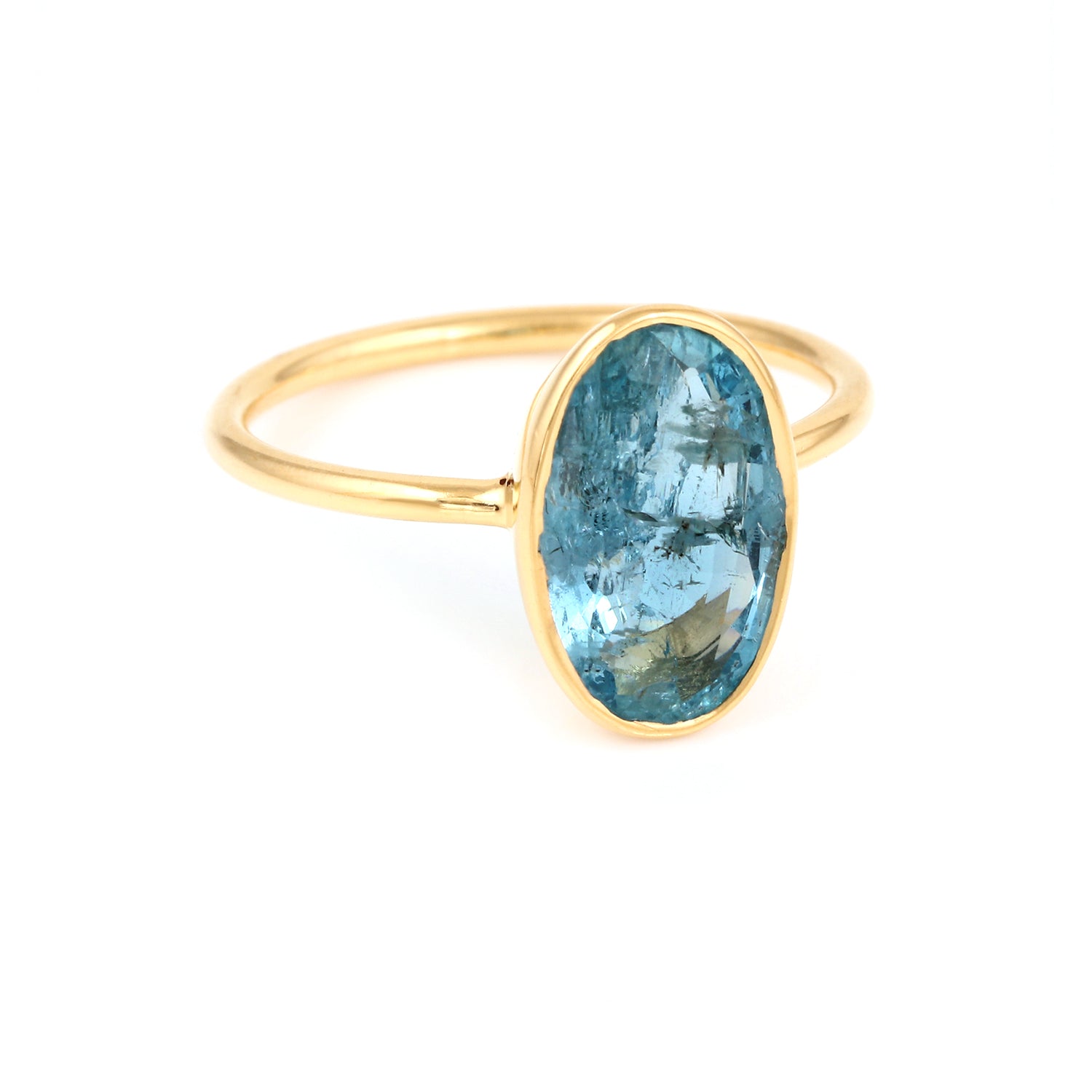 Azure Tourmaline Signet Ring
