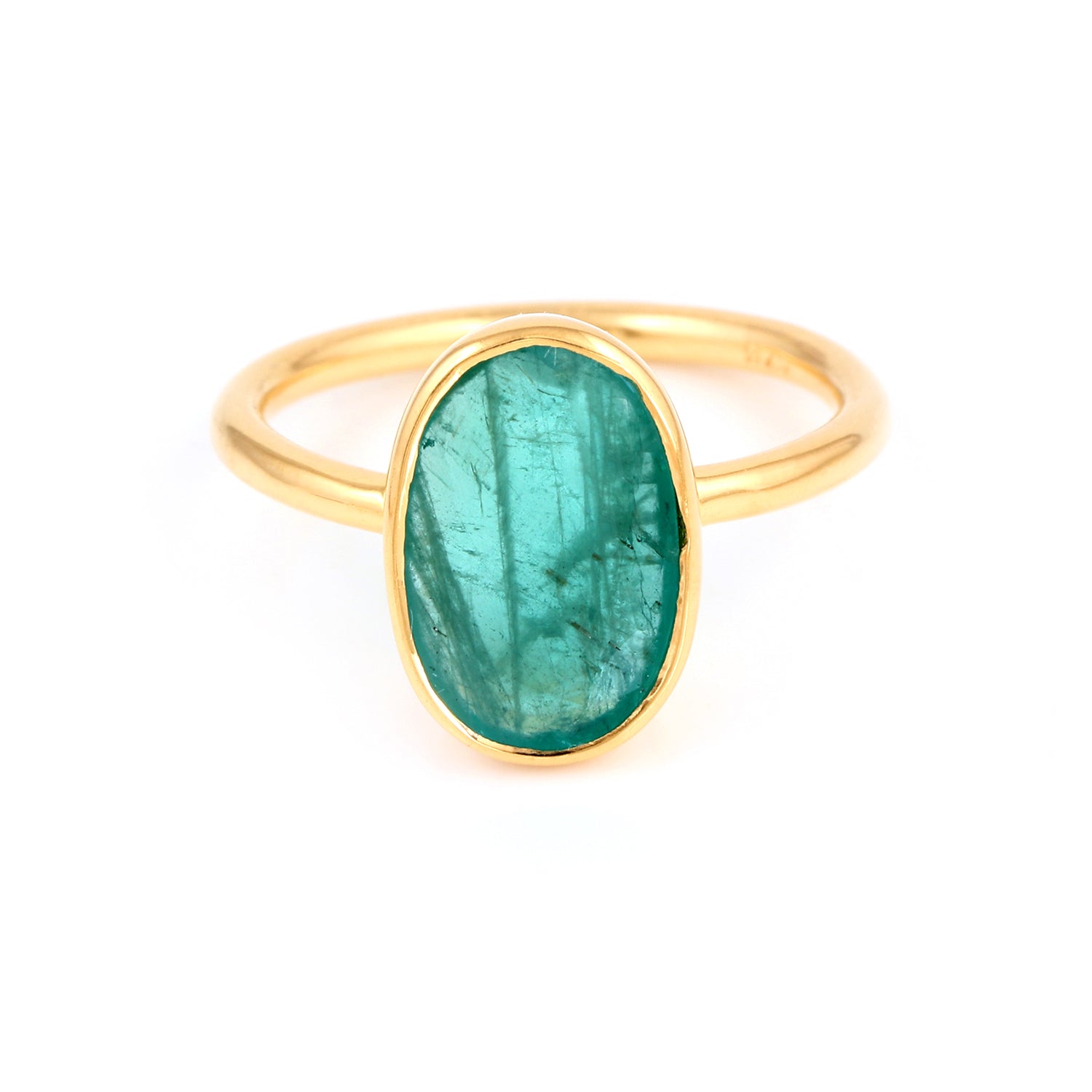 Emerald Oval Signet Ring