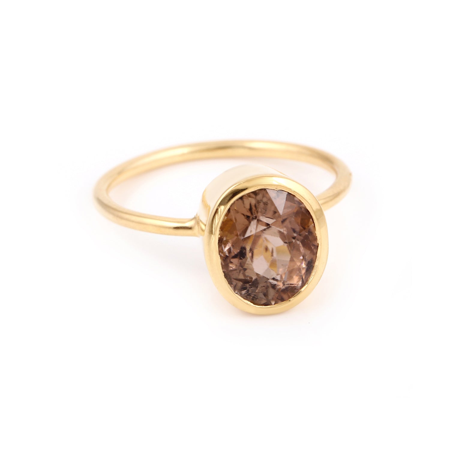 Chocolate Cirque Tourmaline Signet Ring