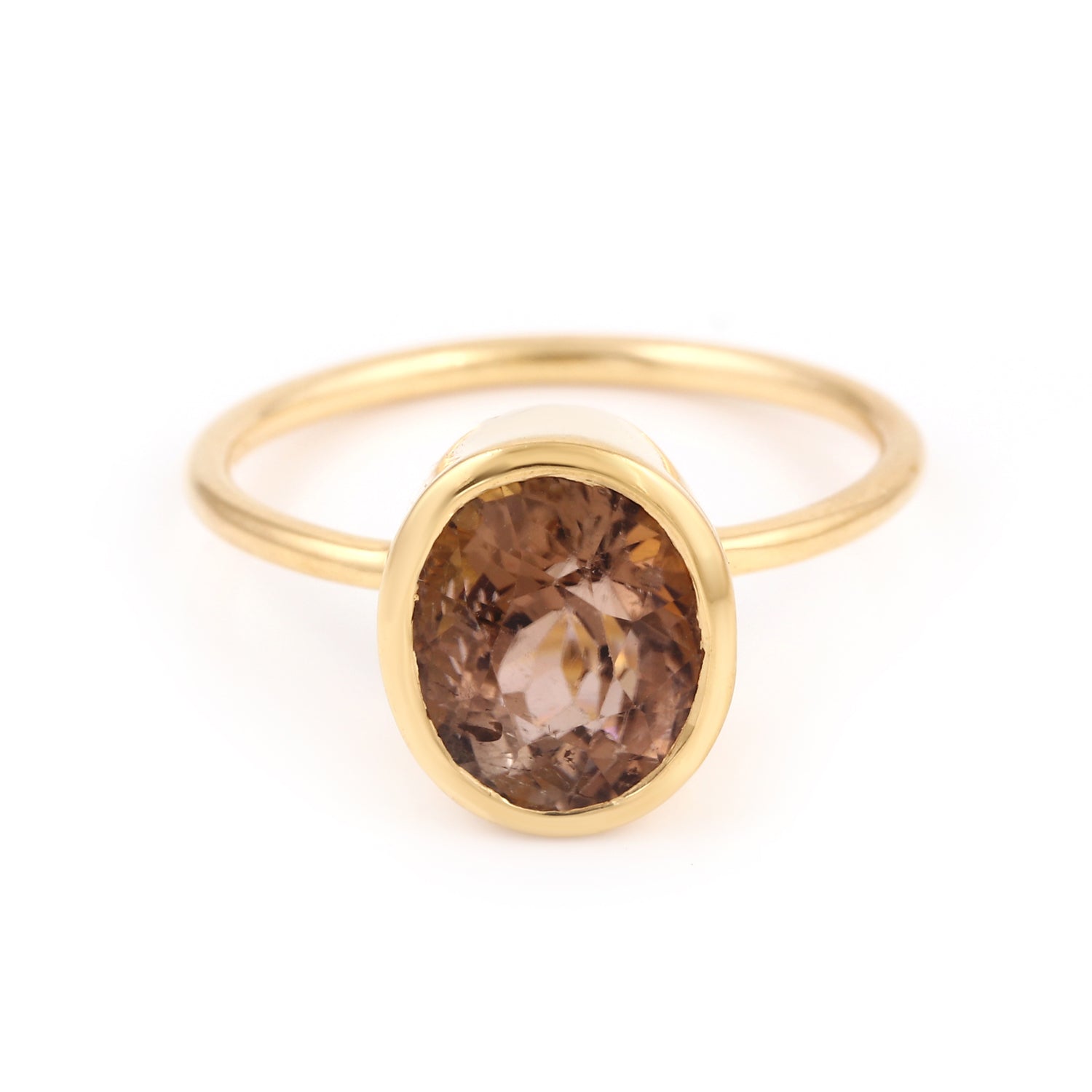 Chocolate Cirque Tourmaline Signet Ring