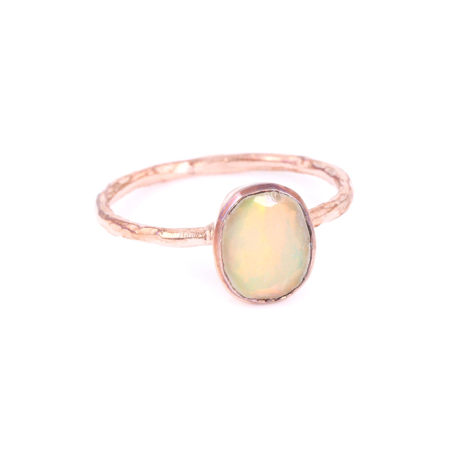 Opal Rose Oval Ring