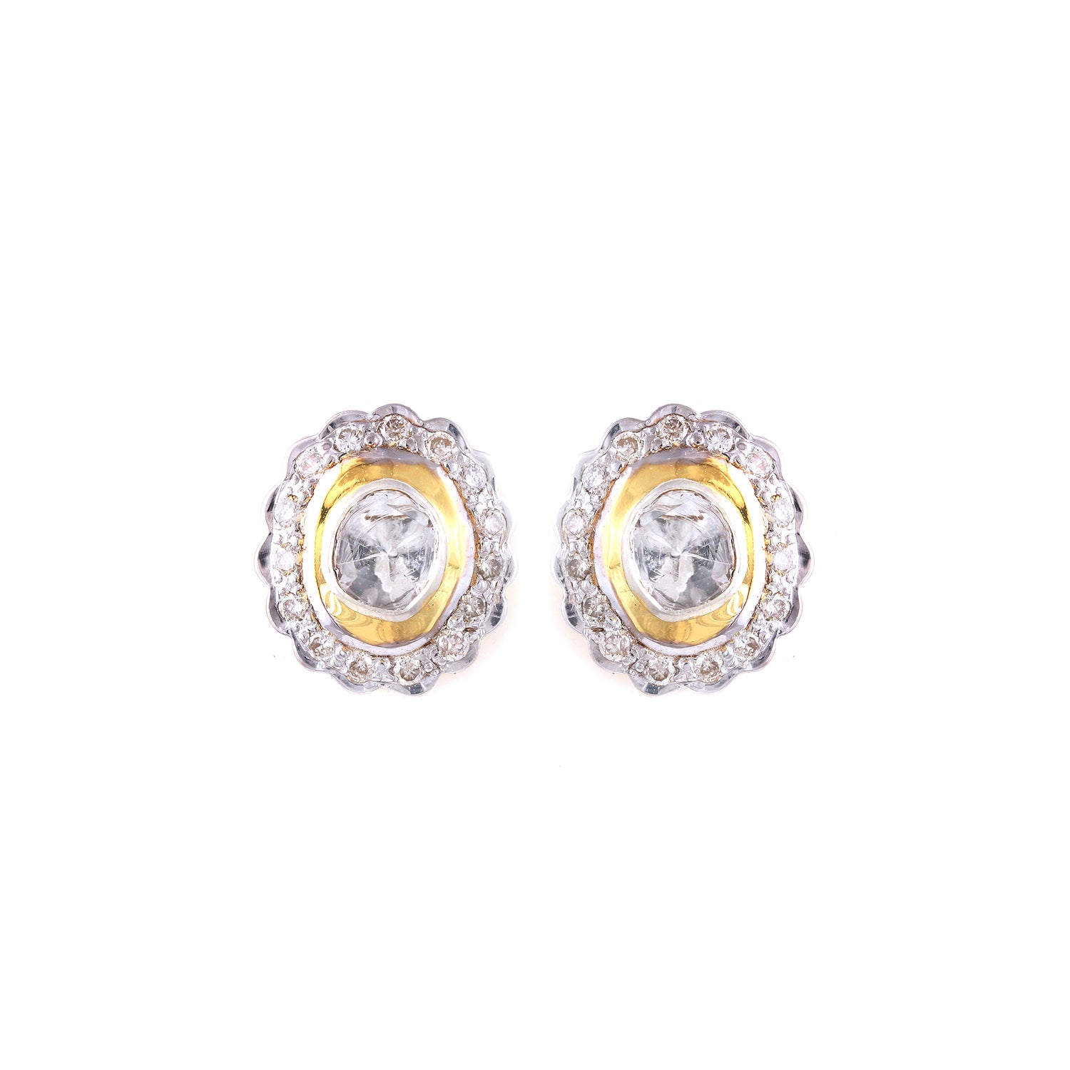 Diamond Polki Victorian Studs