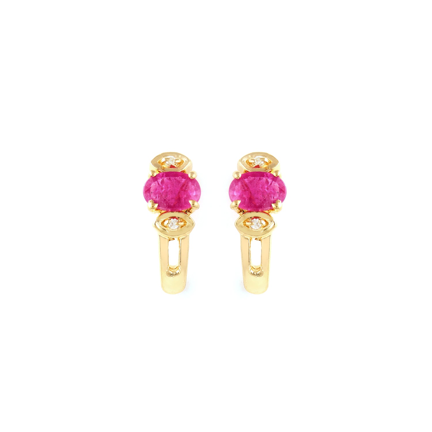 Ruby Diamond Curvee Studs