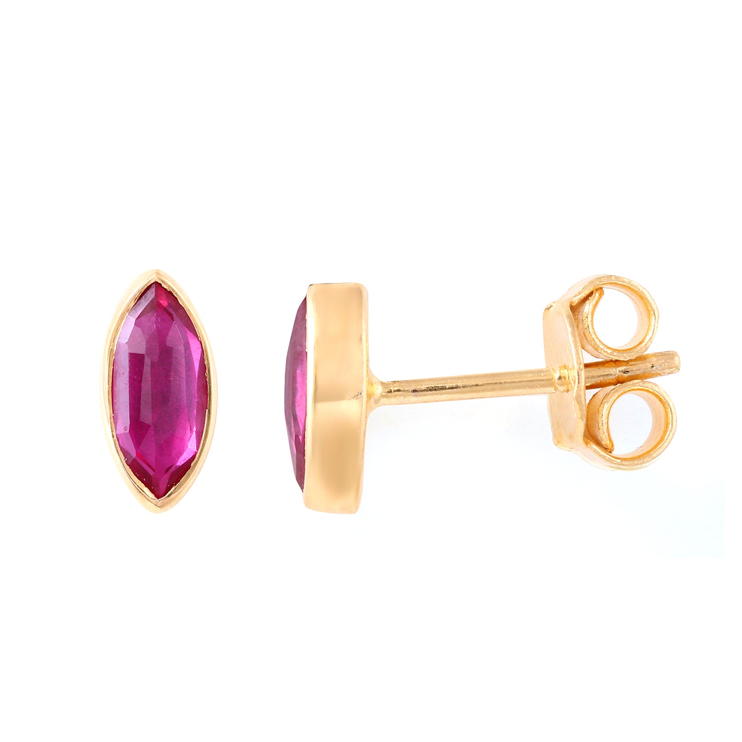 Ruby Cats Eye Dash Studs