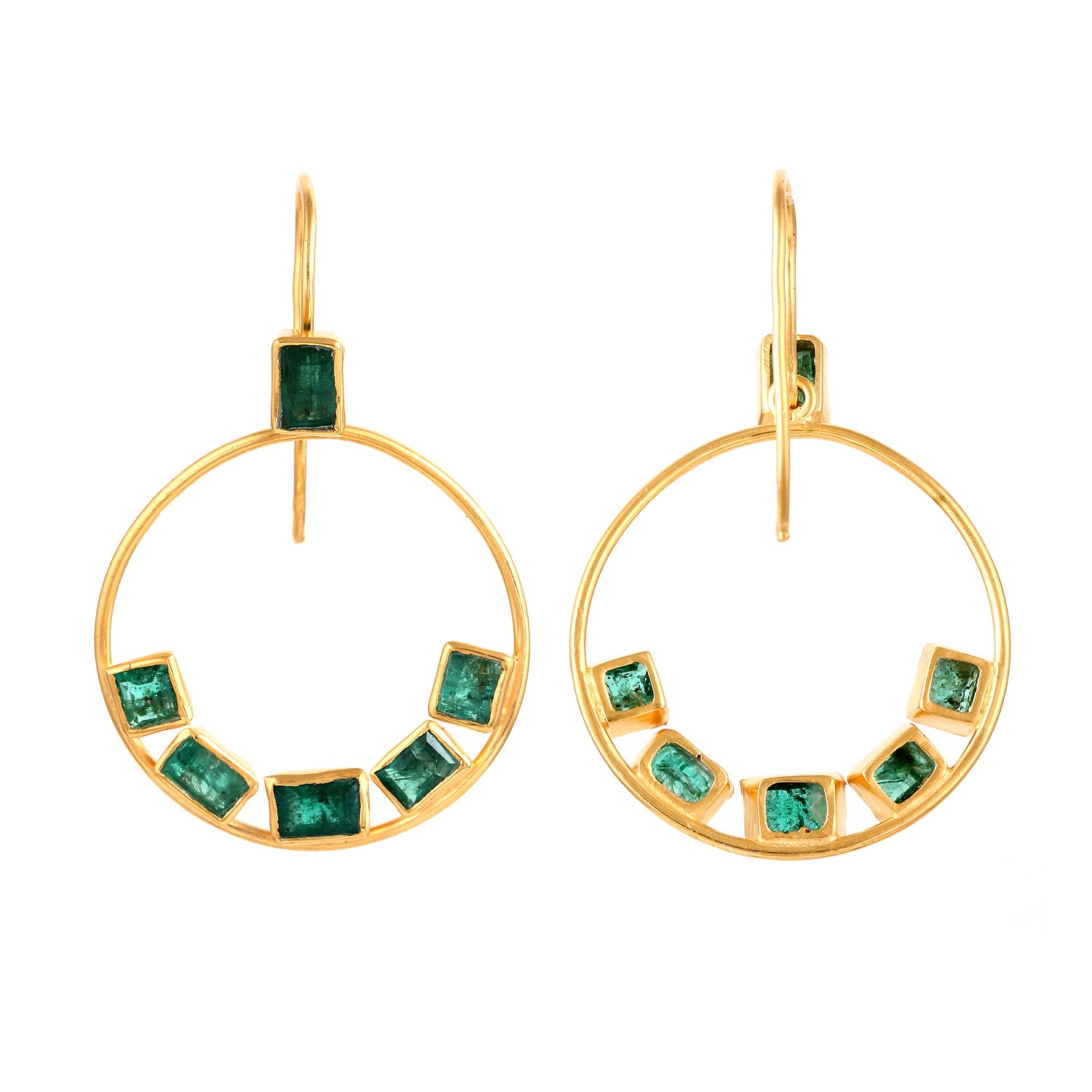 Lulu Emerald Square Hoops