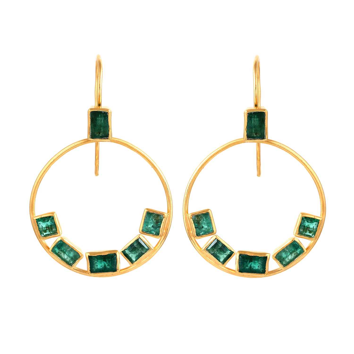 Lulu Emerald Square Hoops