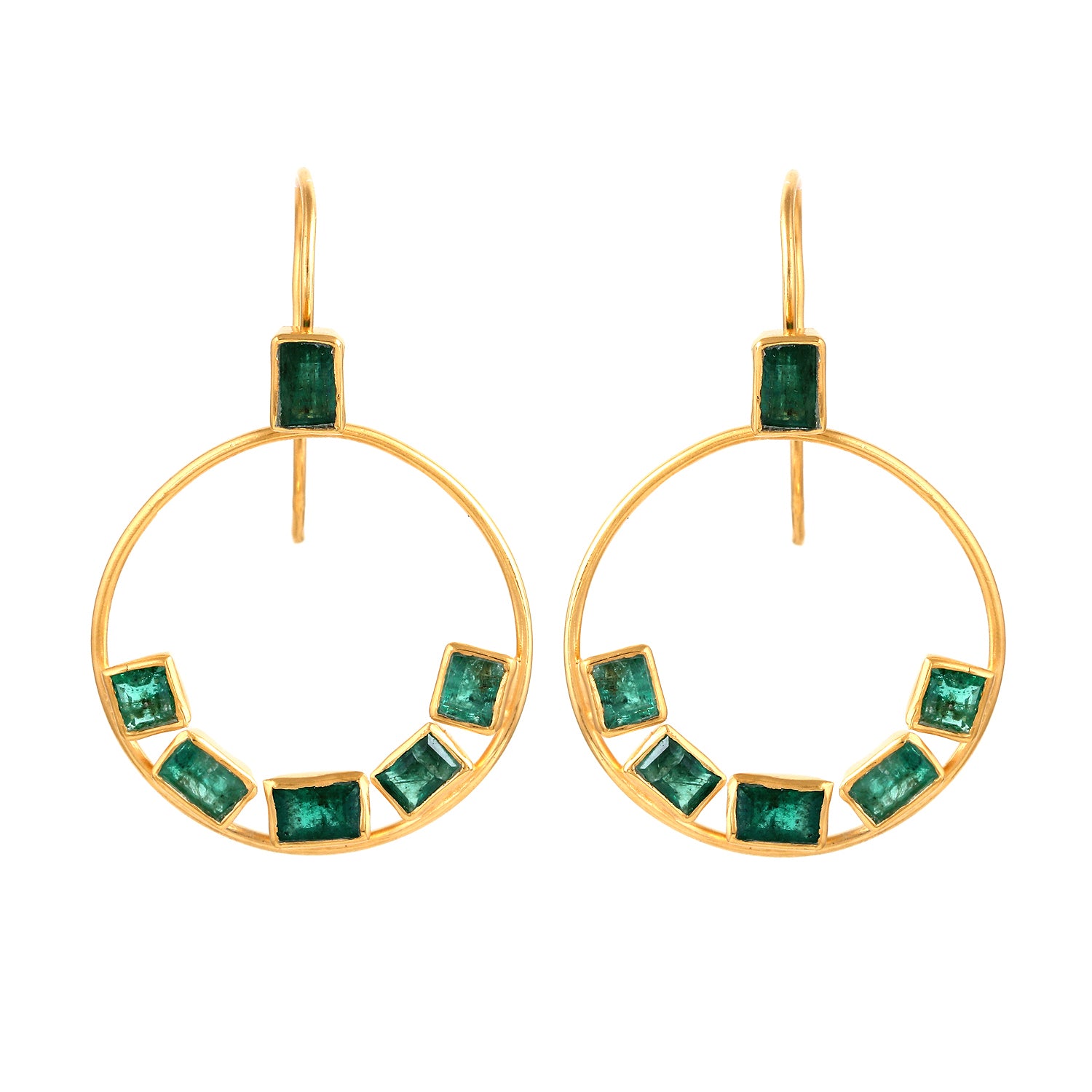 Lulu Emerald Square Hoops