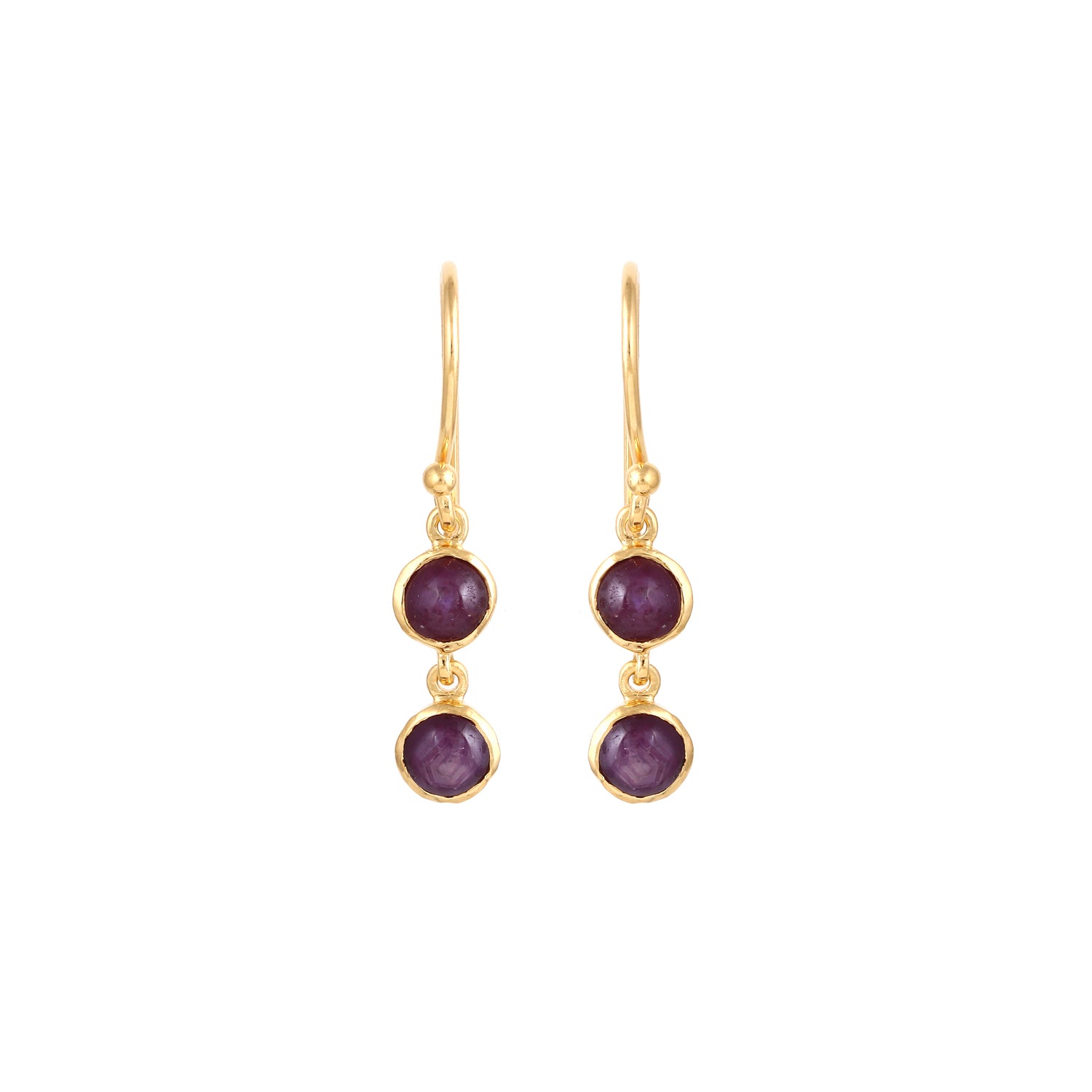 Ruby Cirque Doublet Drop Earrings