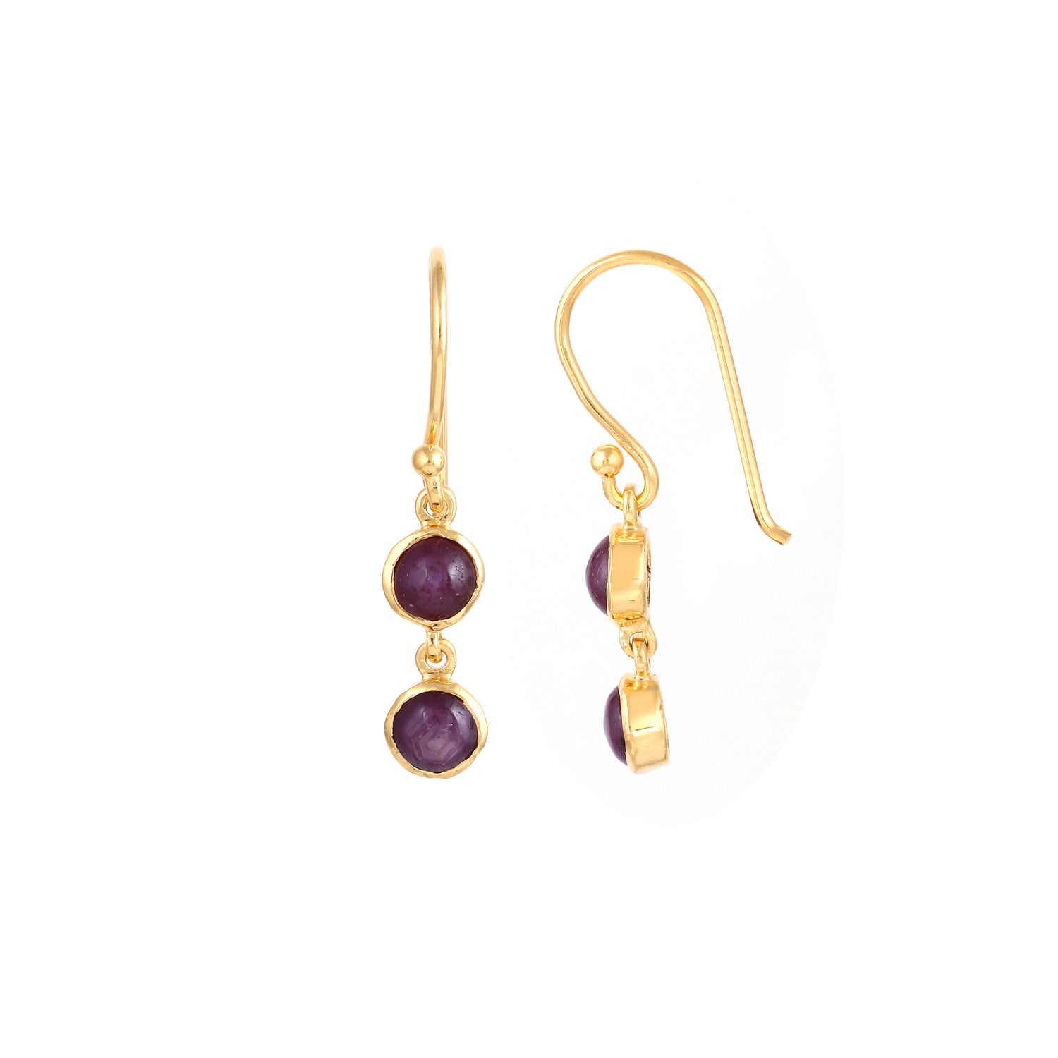 Ruby Cirque Doublet Drop Earrings