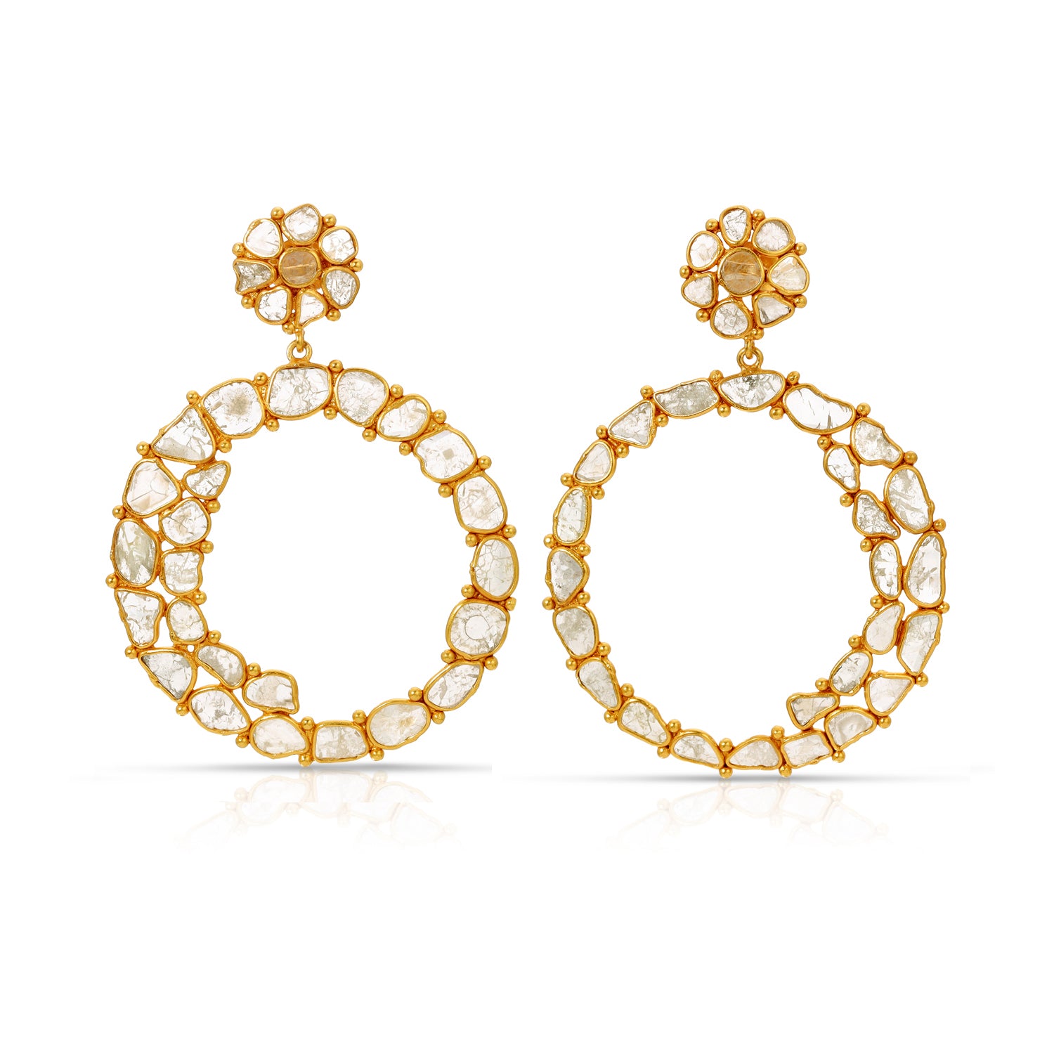 Diaphanous Diamonds Hoop Earrings