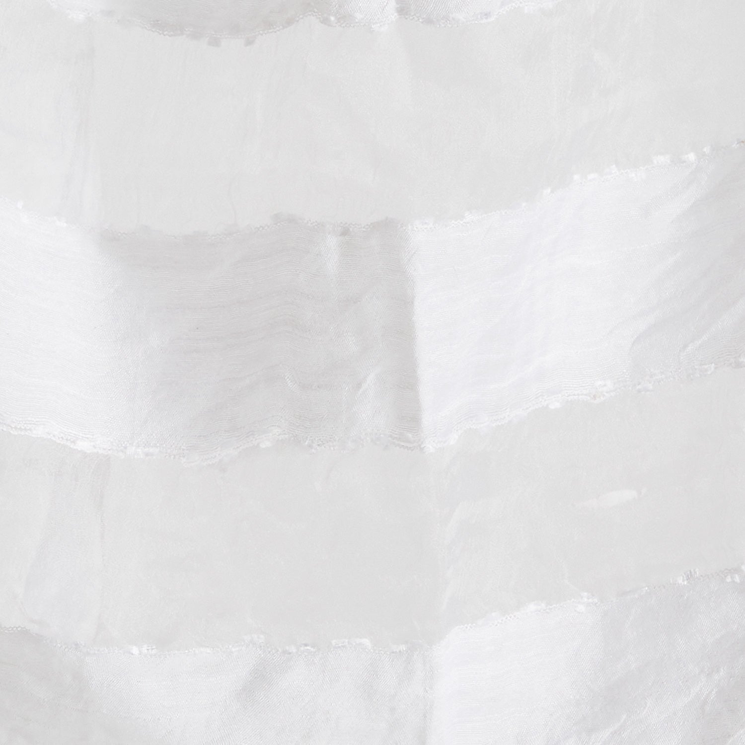 Snow White Silk Linen Ethereal Shawl