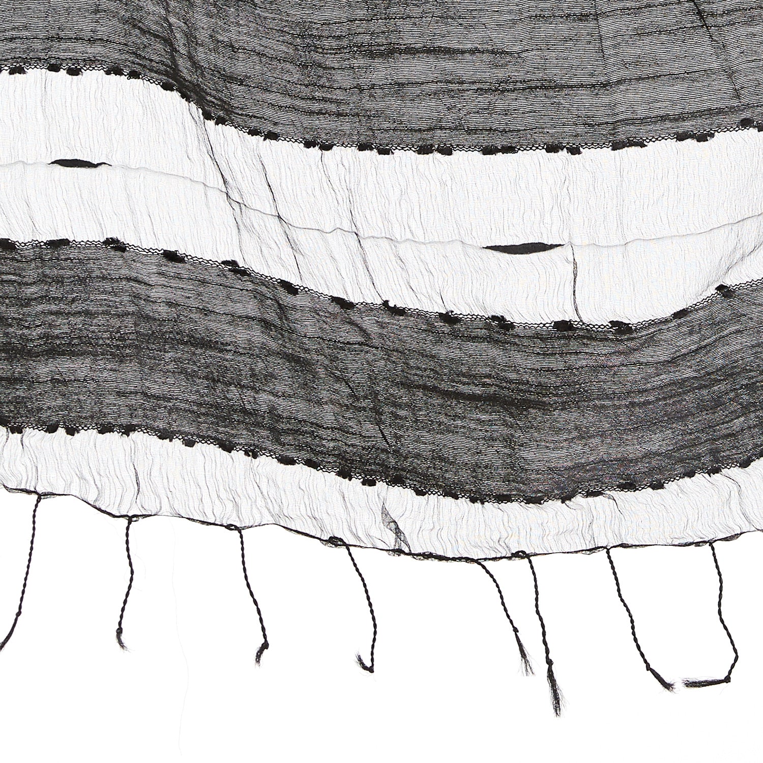 Onyx Silk Linen Ethereal Shawl