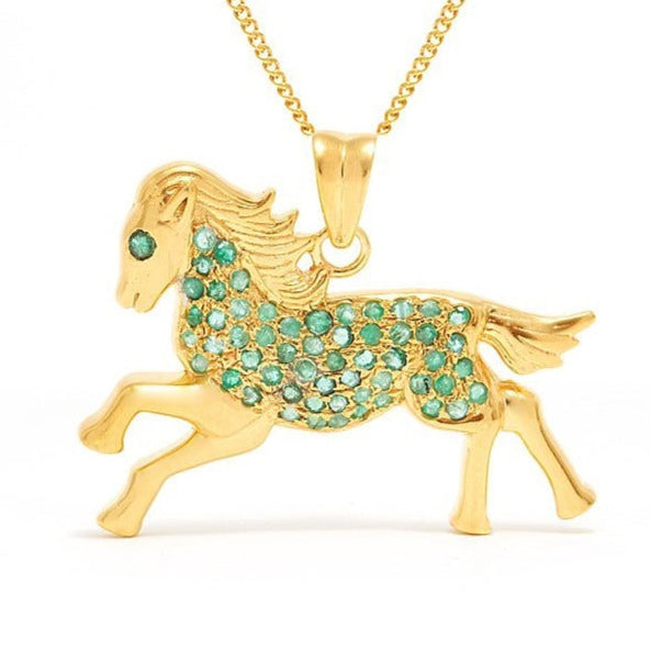 Emerald Cheval Pendant