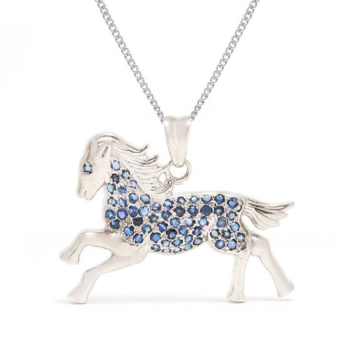 Sapphire Cheval Pendant