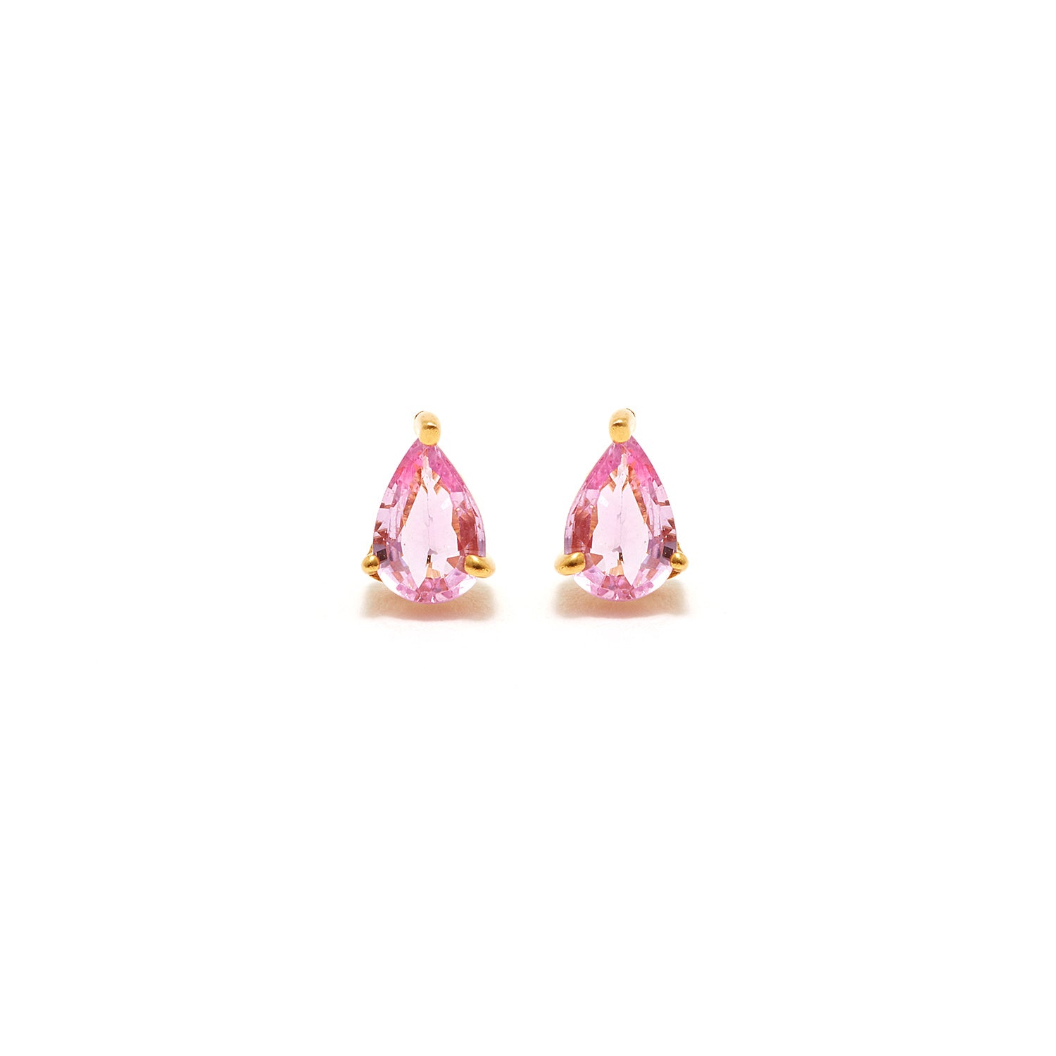 Pink Sapphire Earrings-Earrings-Jaipur Atelier