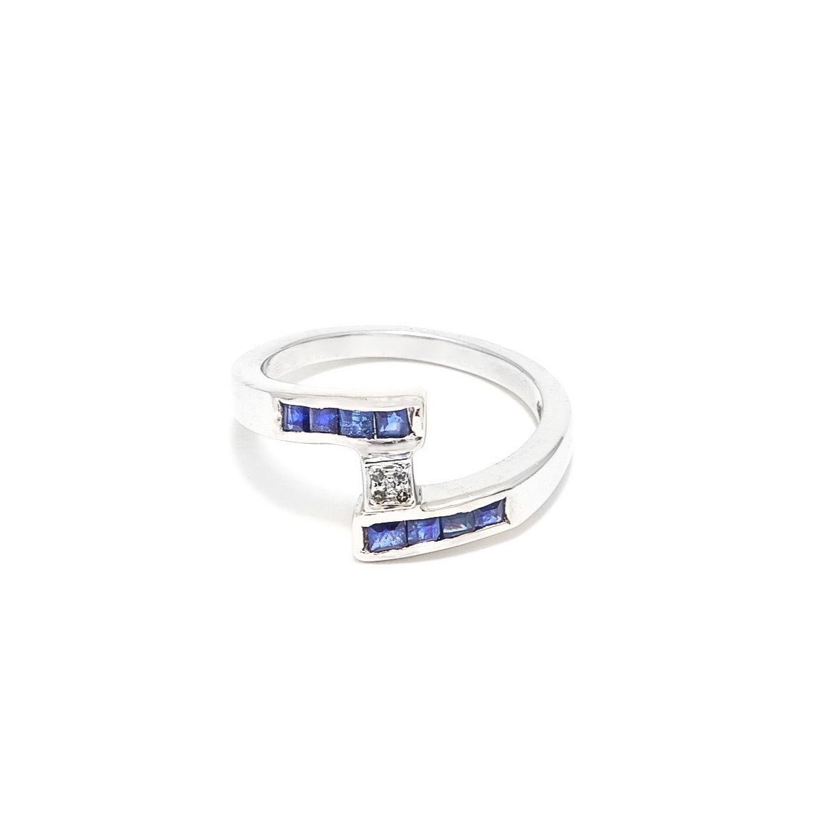Sapphire Diamond Lightening Ring