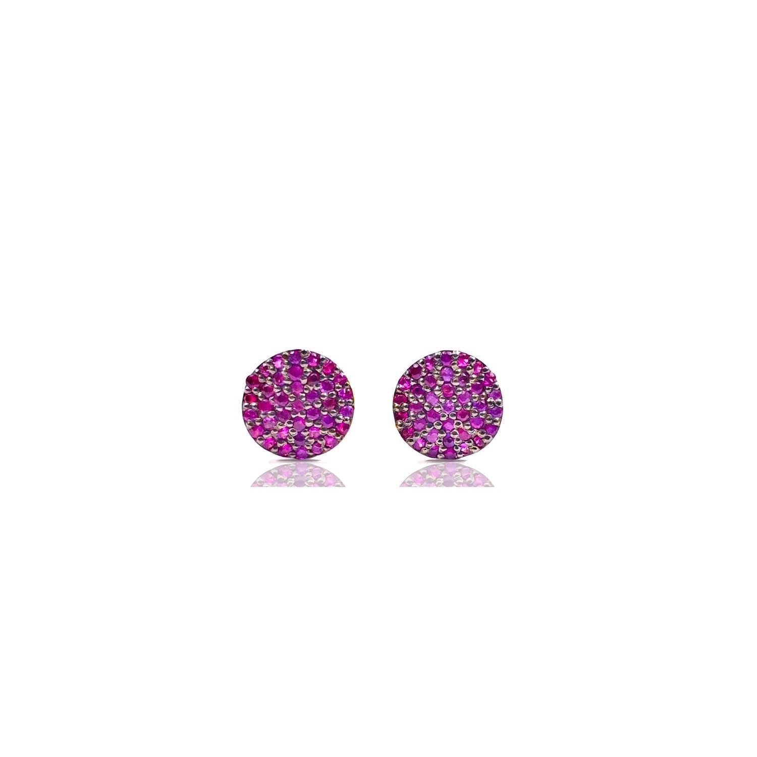 Ruby Blackened Wave Studs