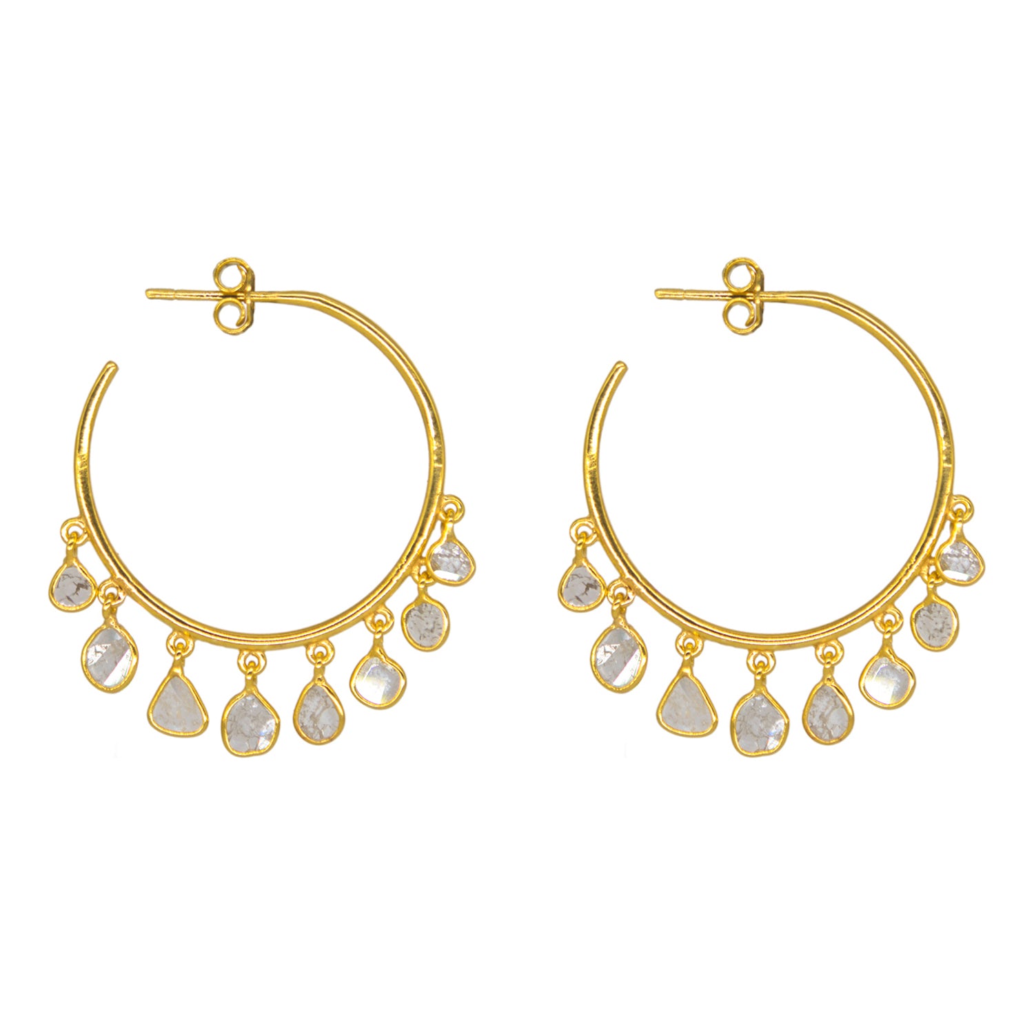 Jerry Diaphanous Diamonds Hoop Earrings
