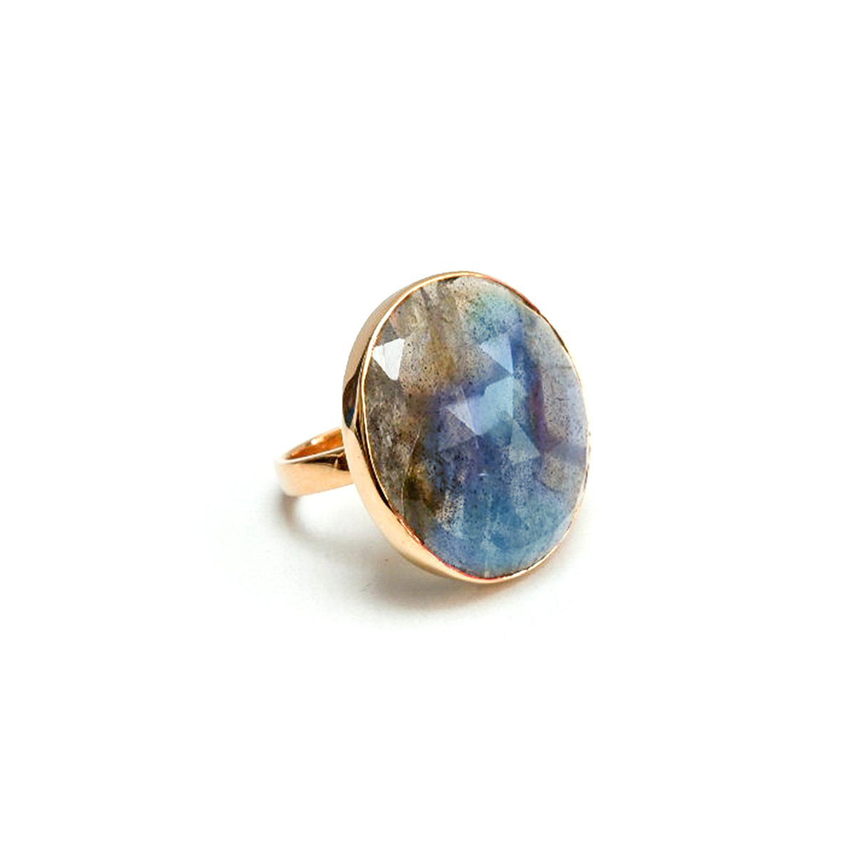 Labradorite Dome Cocktail Ring