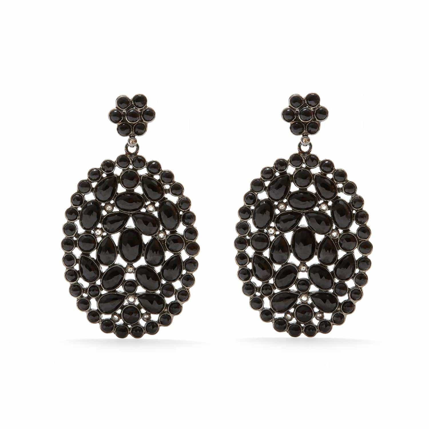 Jaipur Atelier ‘DIAPHANOUS’ BLACK SPINEL & DIAMOND OVALS