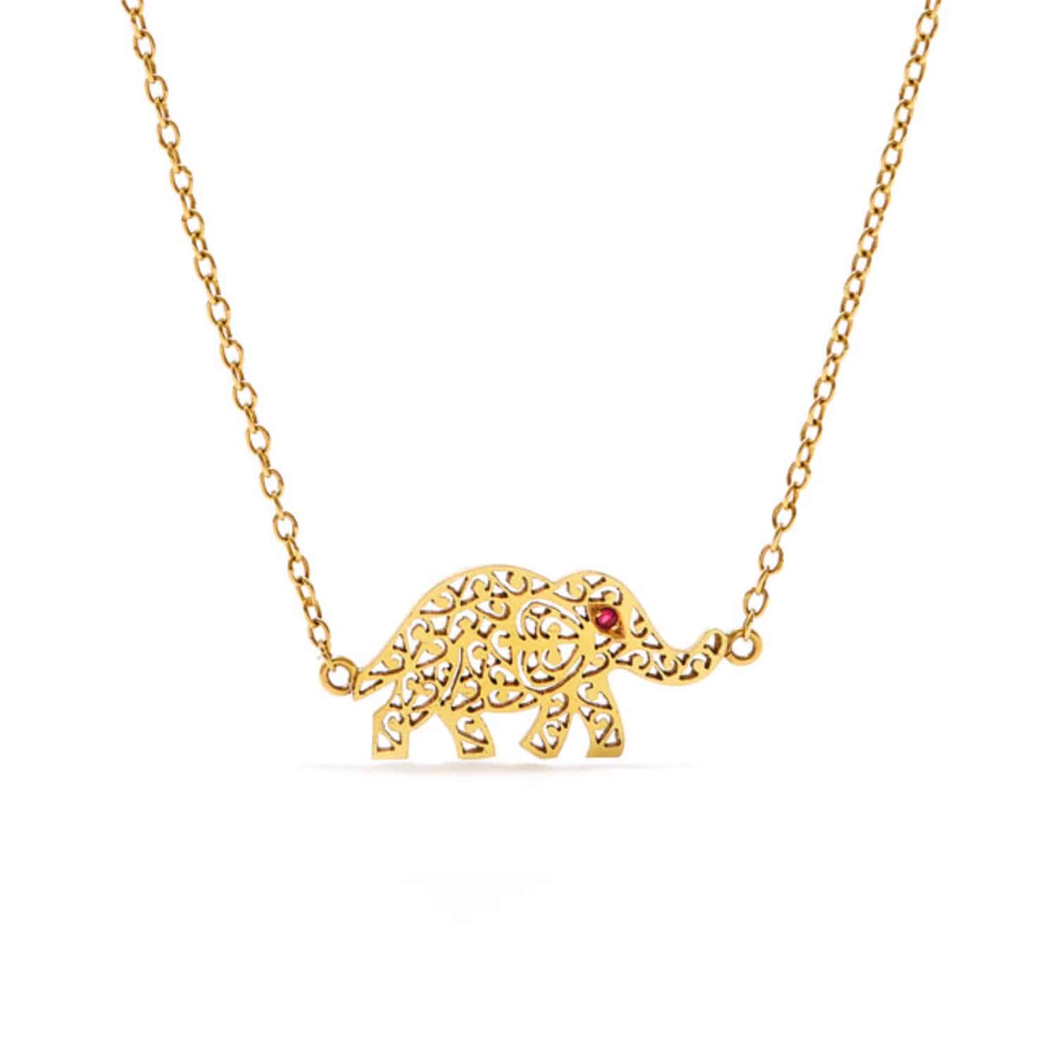 Jaipur Atelier Elephant Filigree Pendant