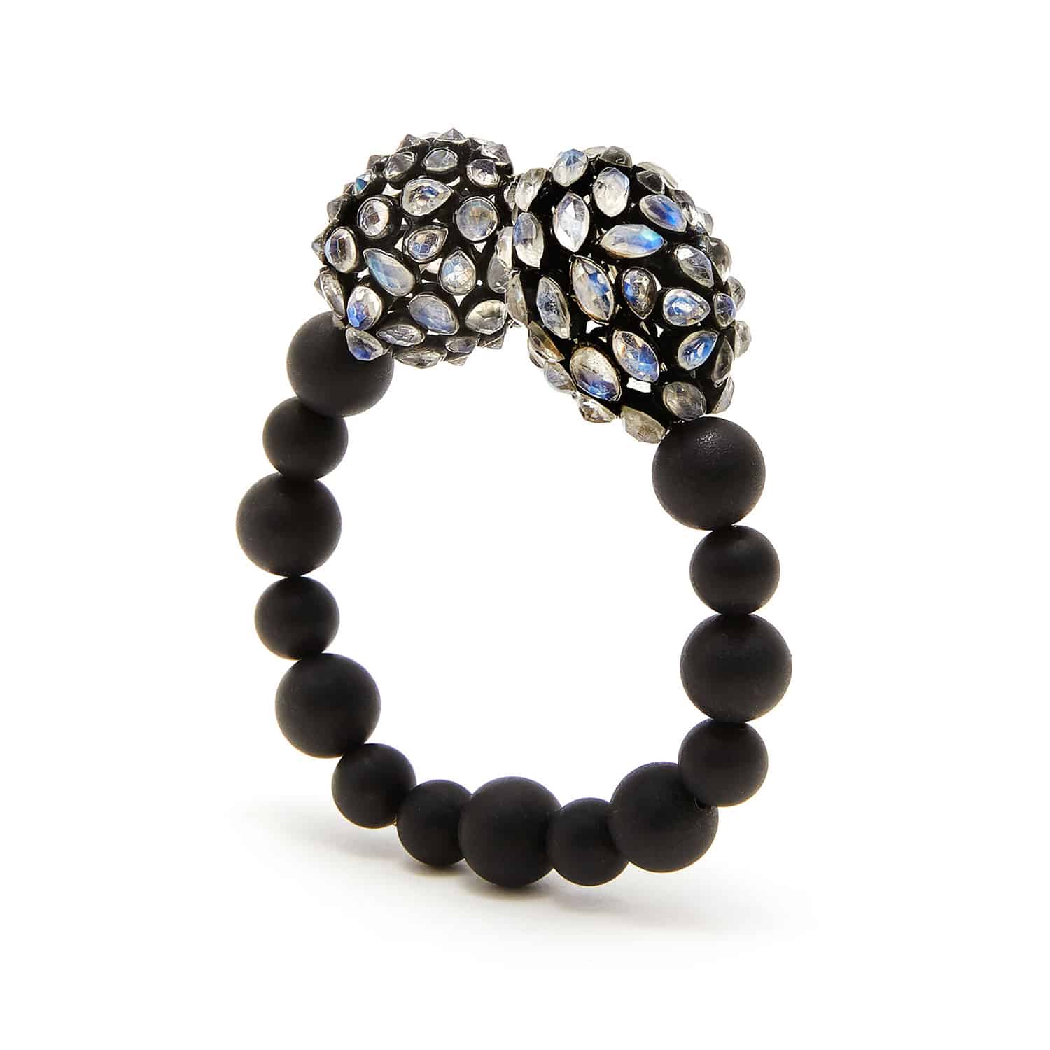 Jaipur Atelier Moonstone Matte Onyx Bracelet