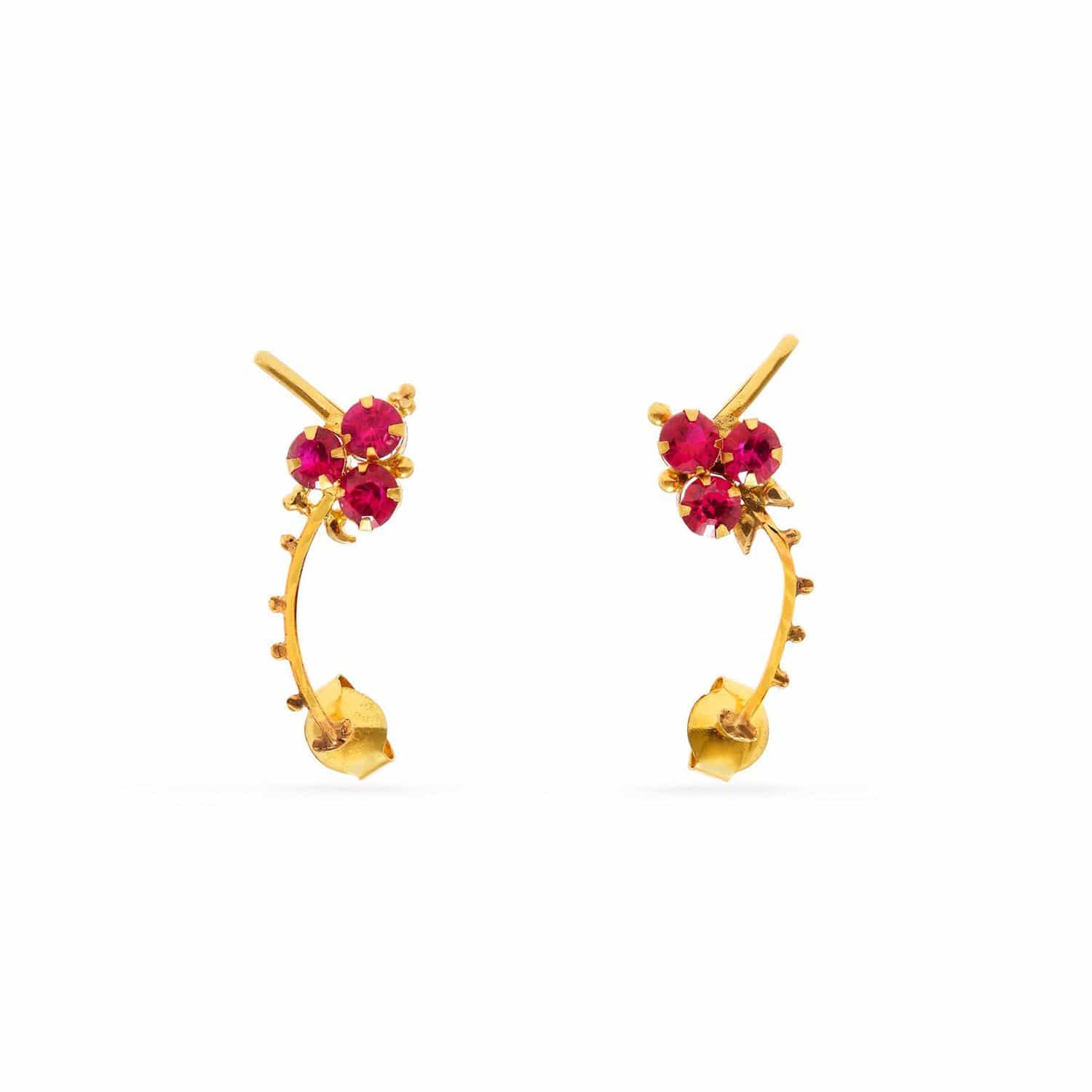 Jaipur Atelier Pink Topaz Ear Cuffs