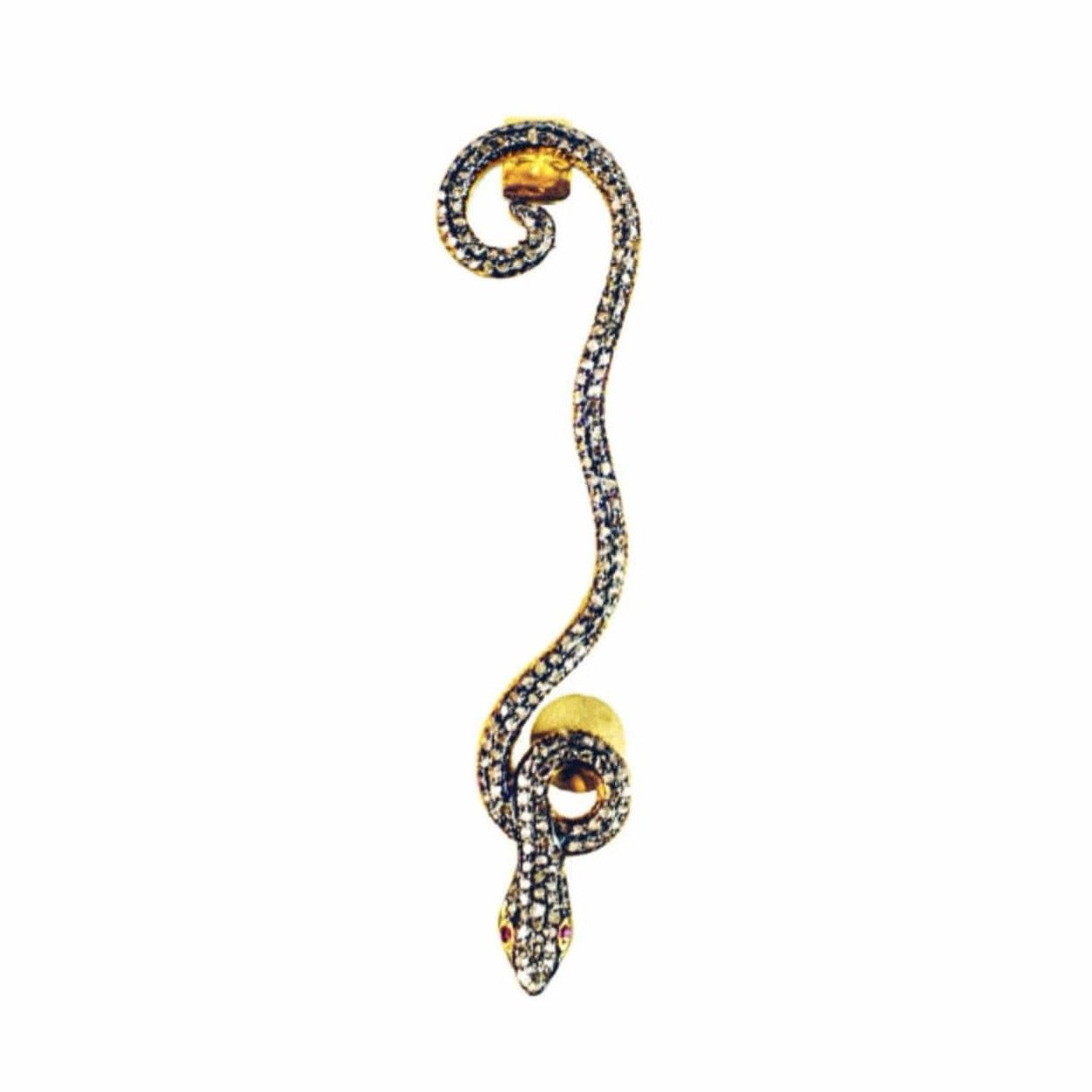Diamond Snake Ear Cuff