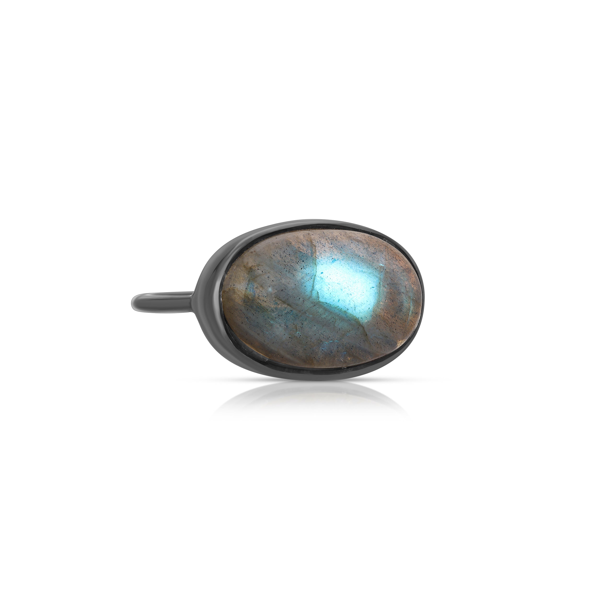 Oval Labradorite Dome Ring