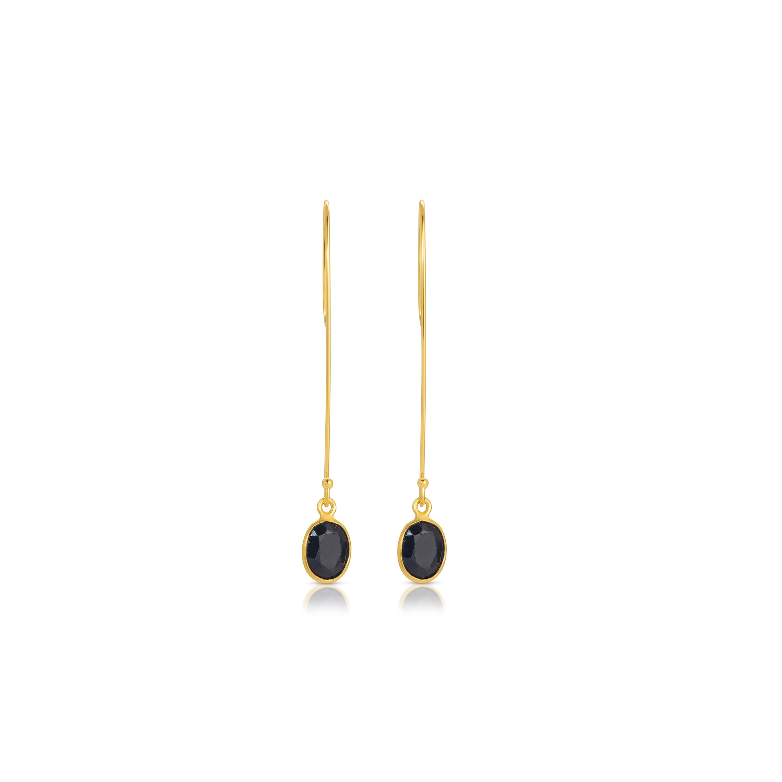 Milly Sapphire Abstract Hook Earrings