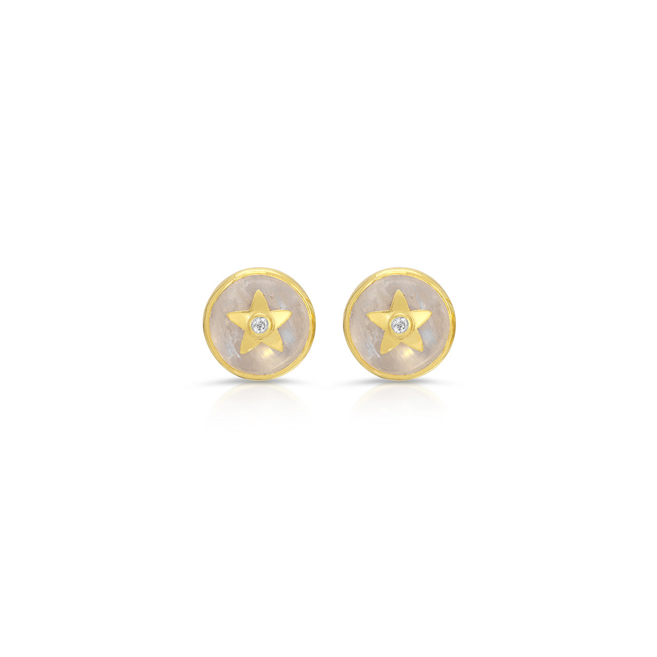 Moonstone Dome Studs Medio