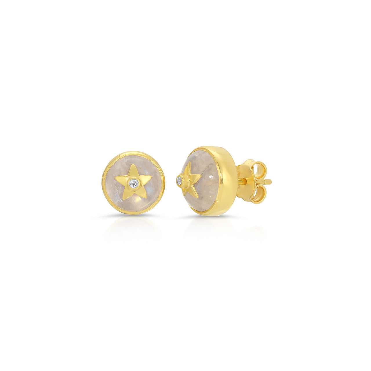 Moonstone Dome Studs Medio