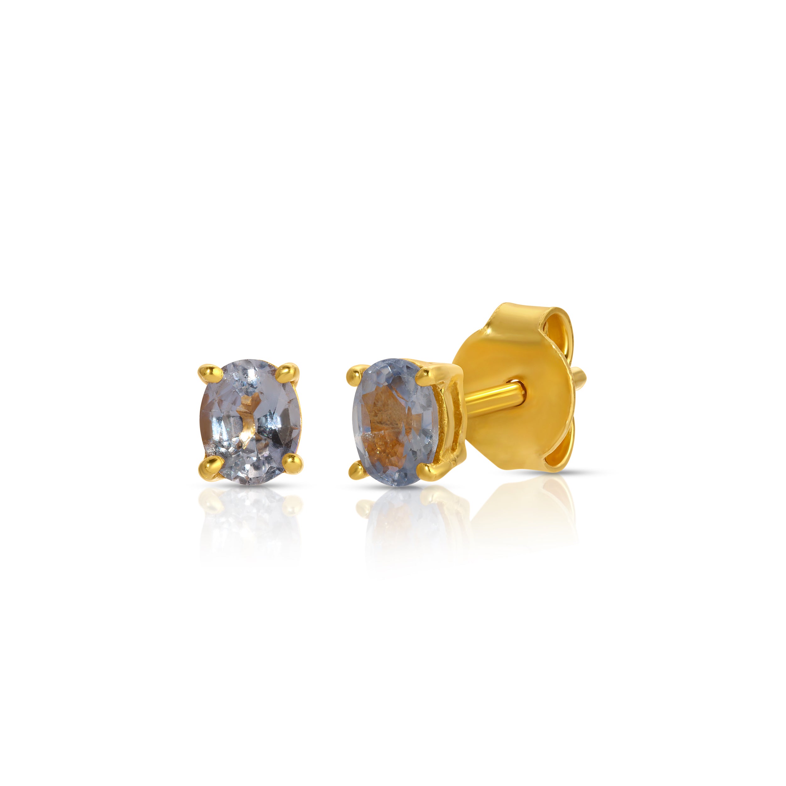 Ice Sapphire Stud Earrings