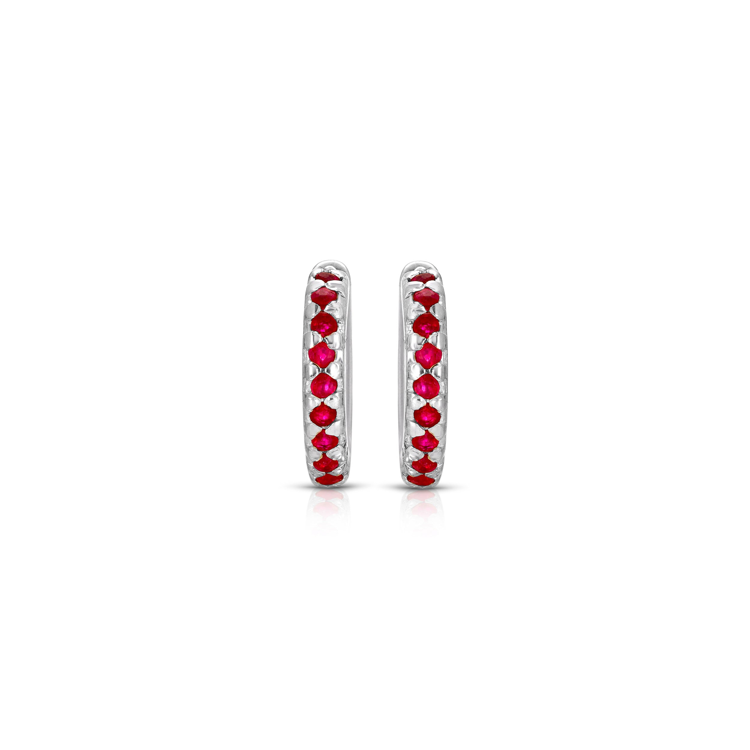Ruby Petit Hoop Earrings