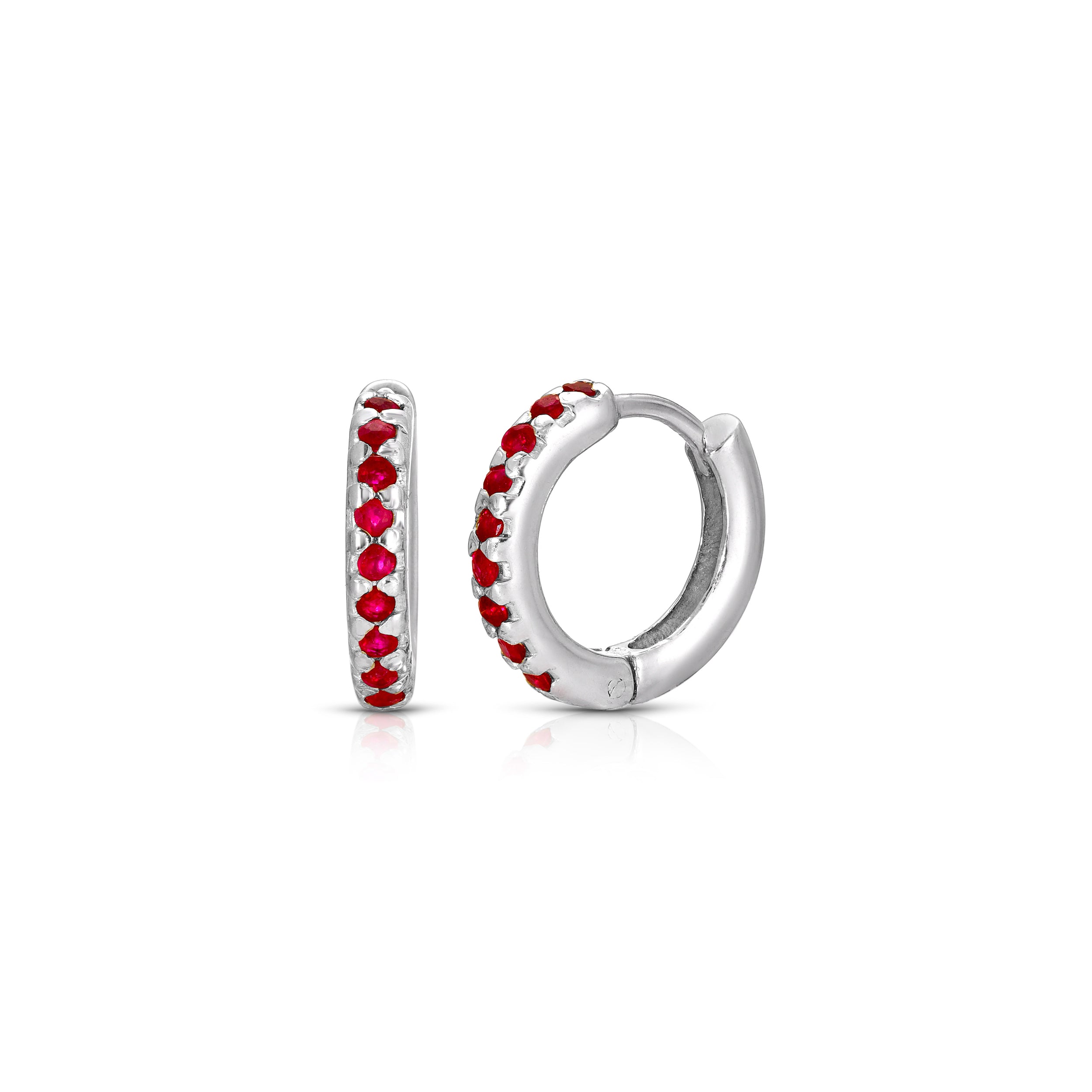 Ruby Petit Hoop Earrings