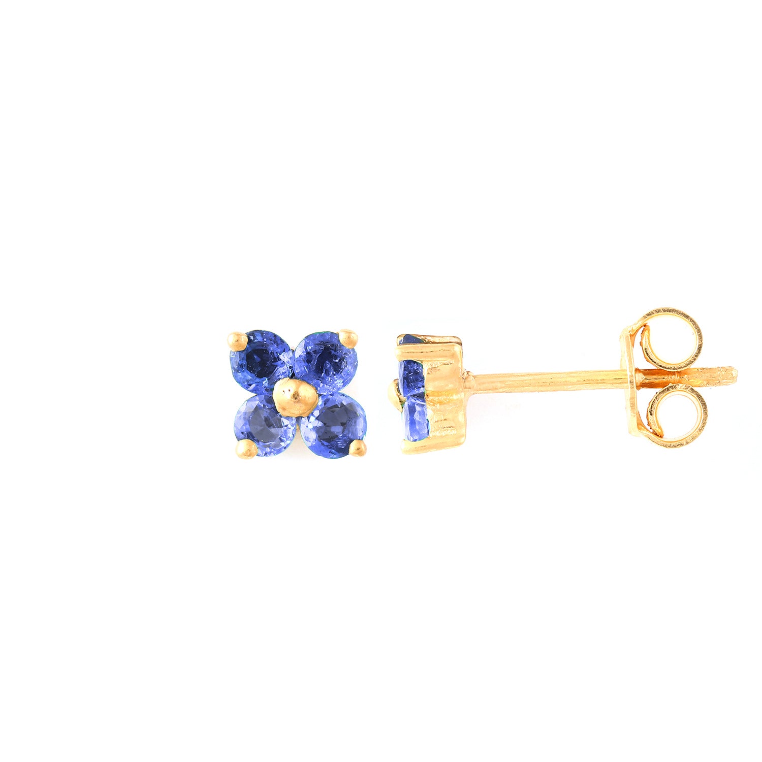 Sapphire Daisy Stud Earrings