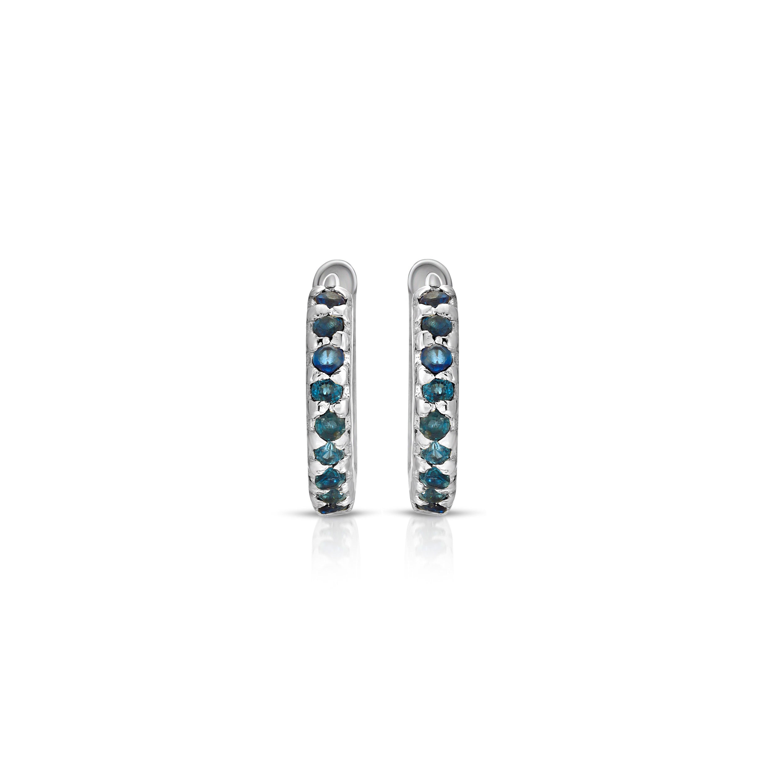Sapphire Petit Hoop Earrings