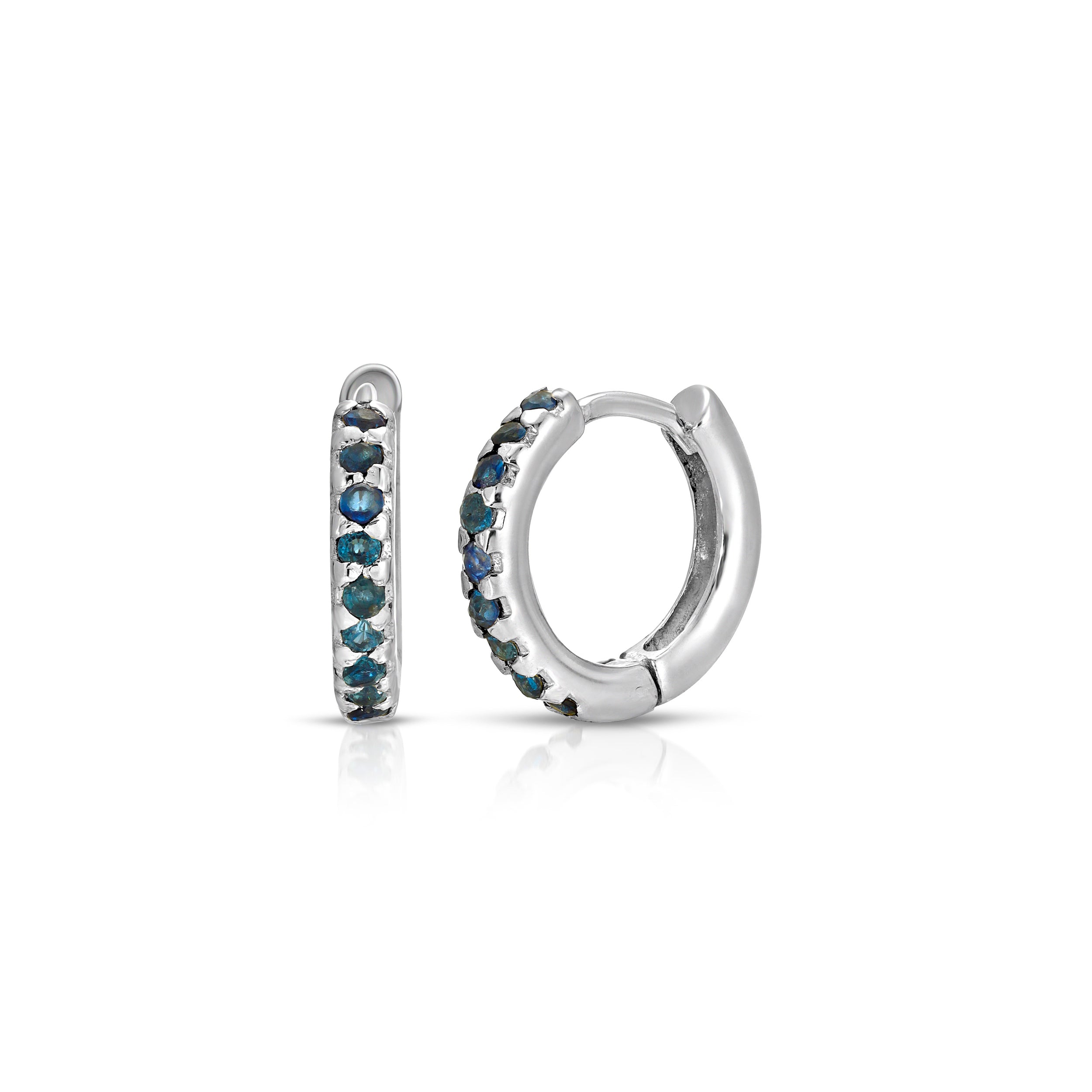 Sapphire Petit Hoop Earrings