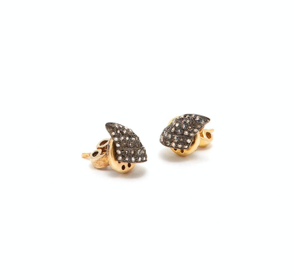Jaipur Atelier Black Diamond Demi Set Thorn Stud Earrings